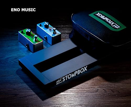 Miniatura 6 de ENO MUSIC Stompbox - Tablero de pedal grande portátil de aleación de aluminio con cinta de montaje y bridas para cablespedales, accesorios de 19.9