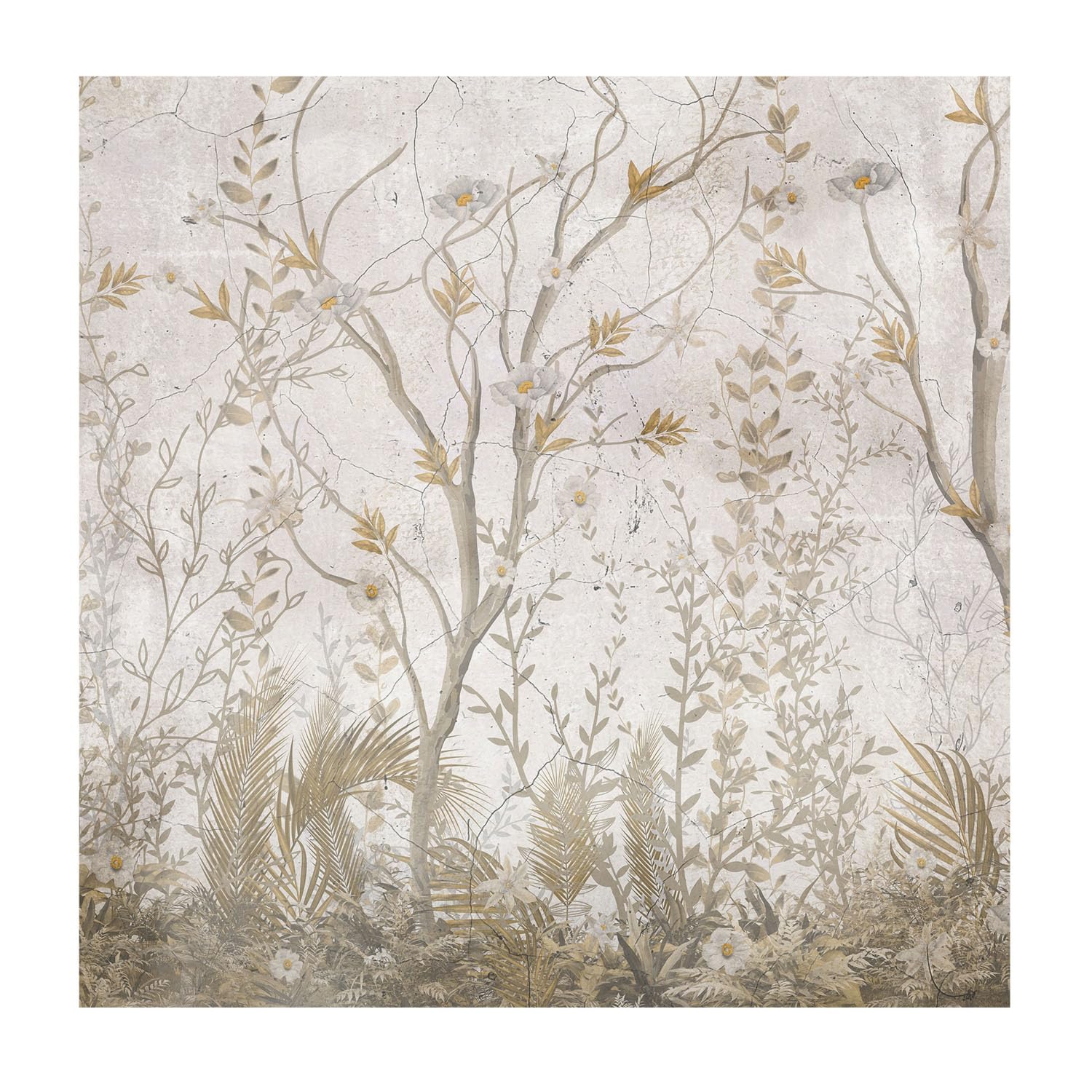 Papel Pintado Textil De Tejido No Tejido 250x250 cm Un rincón del bosque