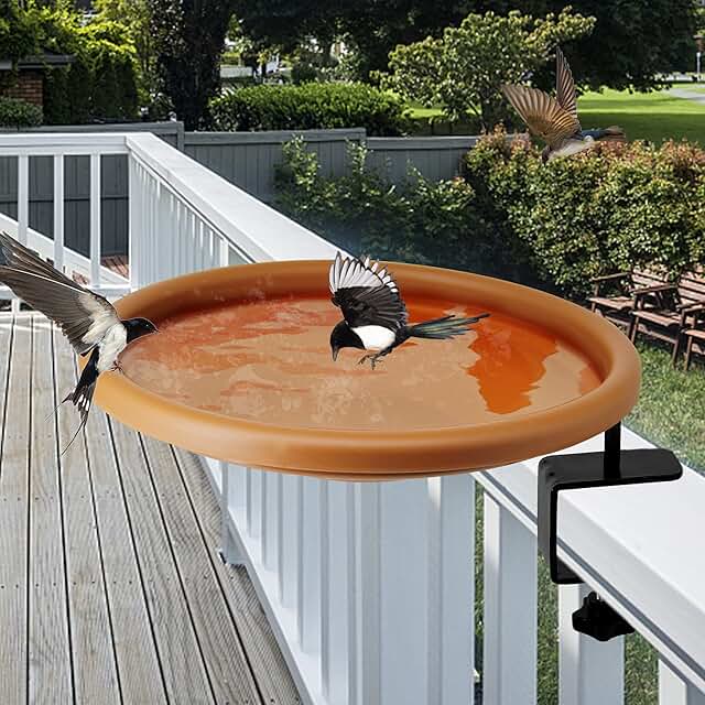 deck mounted bird bath