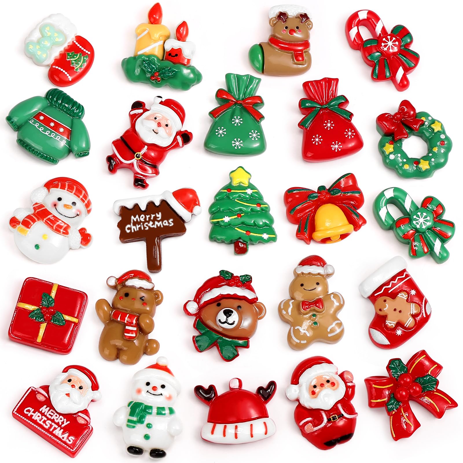 Set Di 29 Ciondoli E Cinghie Natalizie Per Cellulare SUPERFINDINGS - Lega Smaltata E Nylon - Tema Alberi, Babbi Natale, Pupazzi