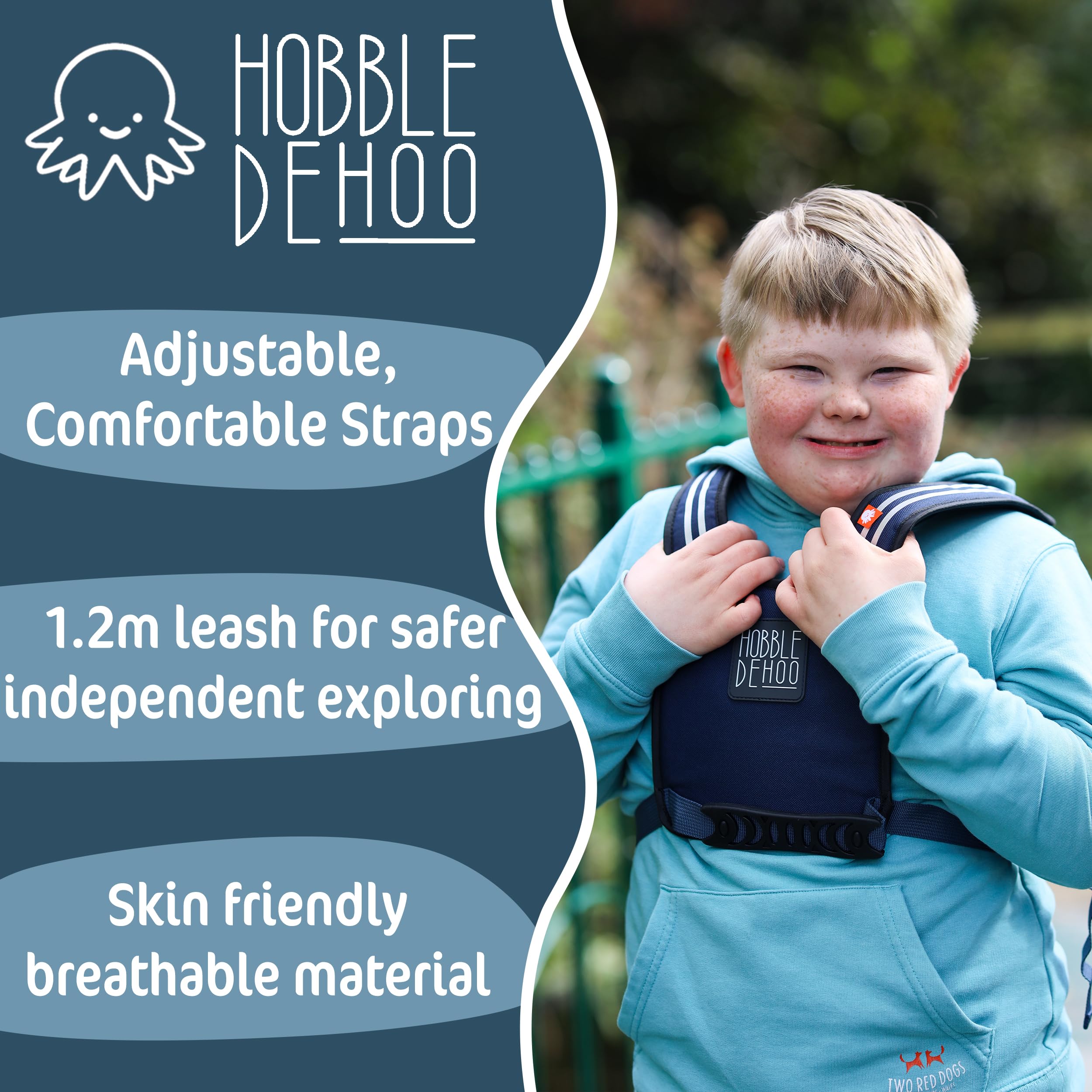 Blue Hobbledehoo Harness with Leash For older children and Teens Aged 7+ Years, SEN Harness For Elopment & Autism Safety Awareness - Image 3