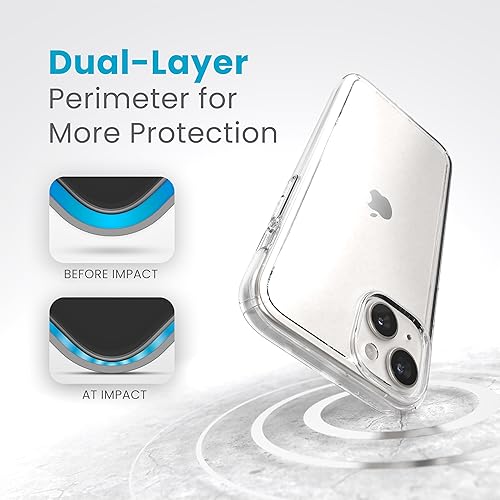 Miniatura 9 de Speck GemShell - Funda transparente para iPhone 15 Plus, protección contra caídas, para iPhone 15 Plus y iPhone 14 Plus, resistente a los arañazos,