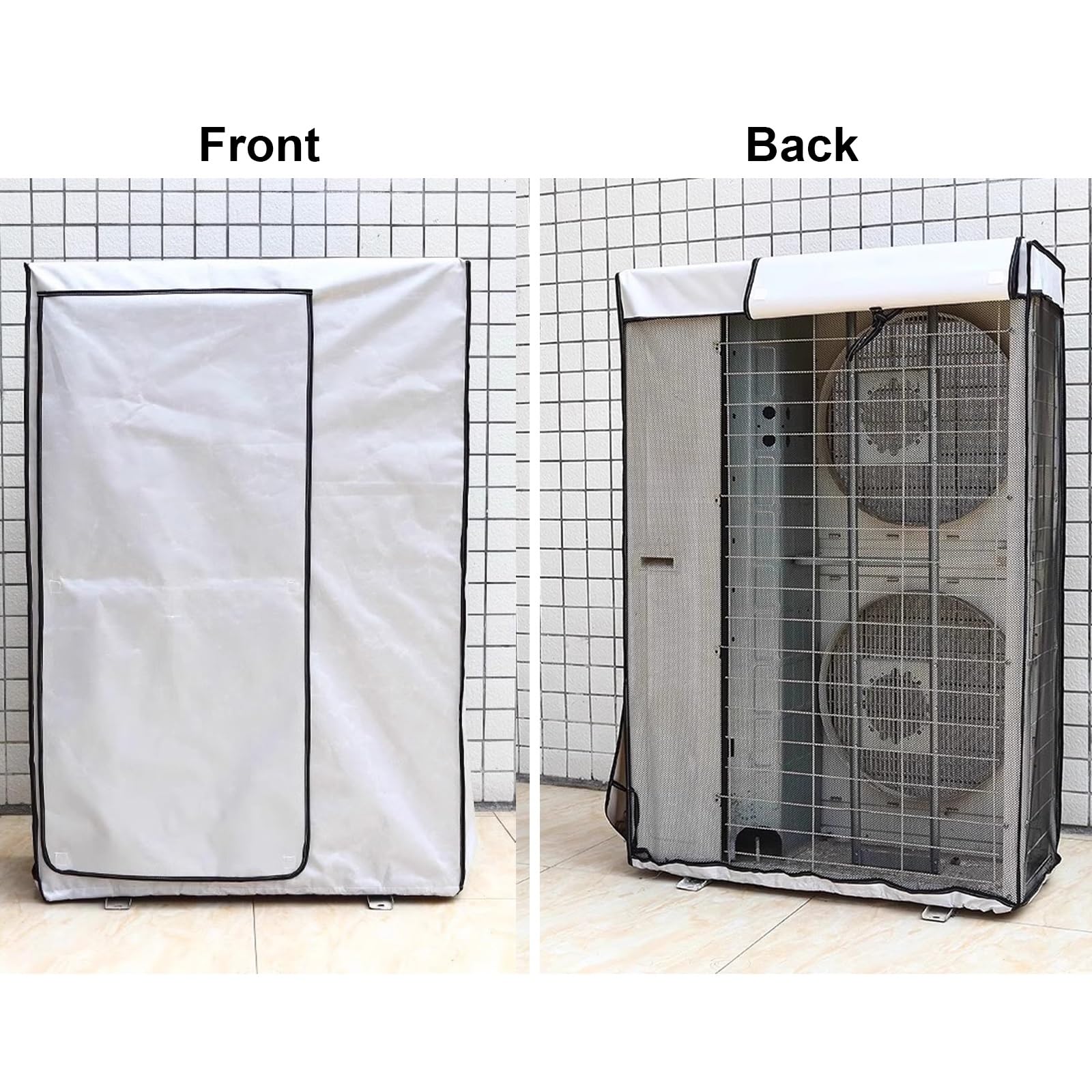 Copertura Esterna per condizionatore d'Aria, Impermeabile e Resistente ai Raggi UV, Protezione per Tutte Le Stagioni per unità di condizionamento d'Aria di Dimensioni 105x43x148 cm
