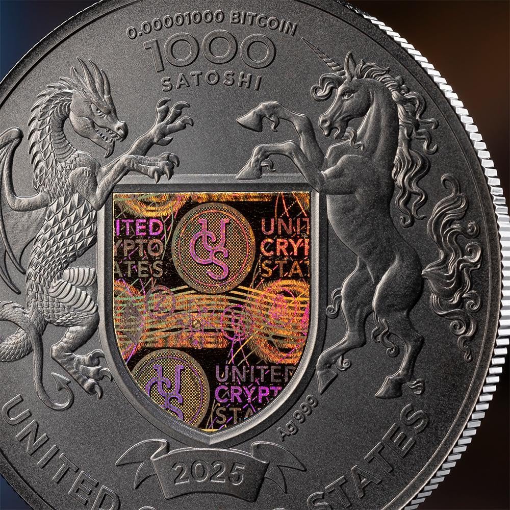 The Wings Of Freedom 1 Oz Moneda Plata 1000 Satoshi United Crypto States  2025 : Amazon.com.mx: Juguetes y Juegos