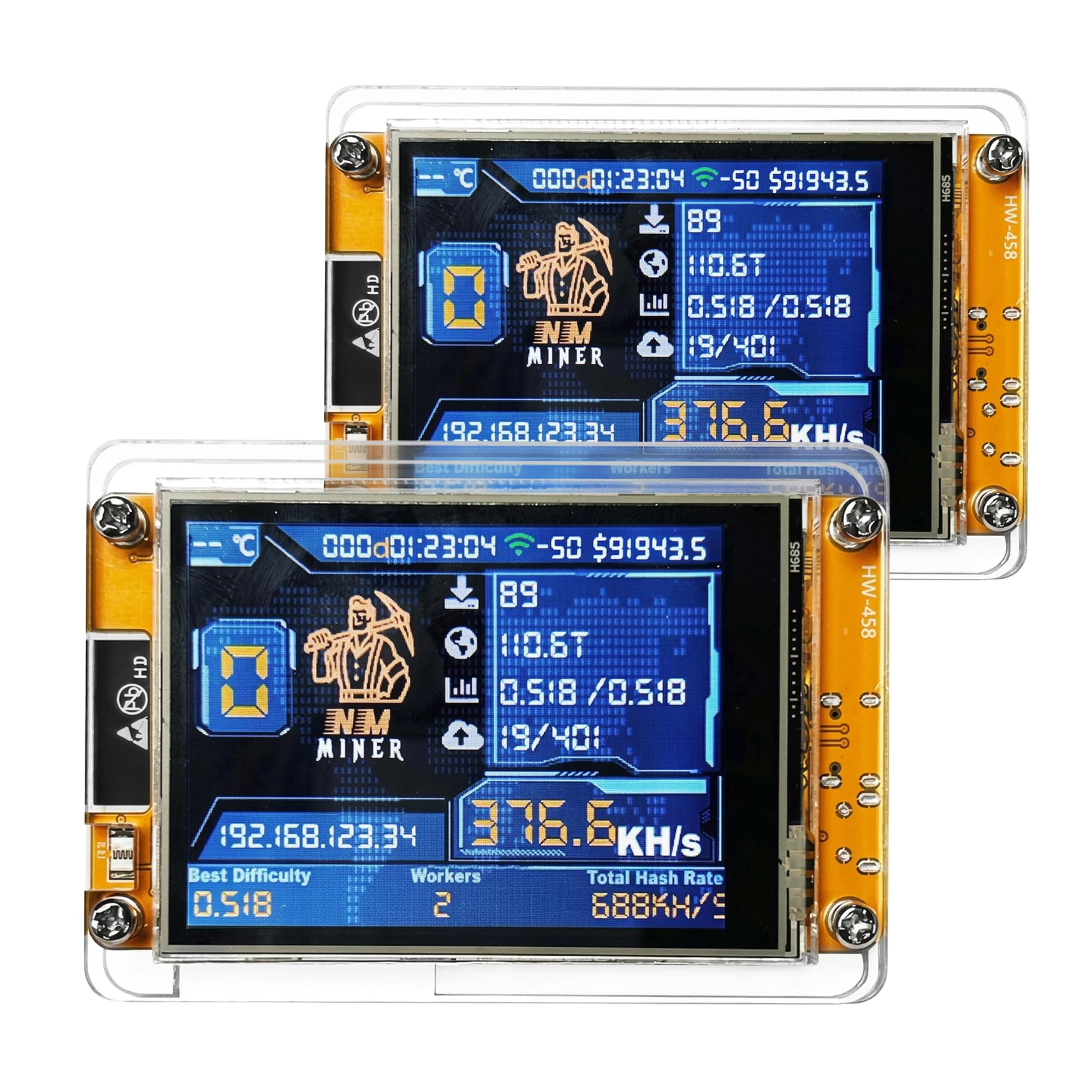 Mineblock™ Miner Forge PRO 2.0 BTC Solo Miner USB-C LCD Display