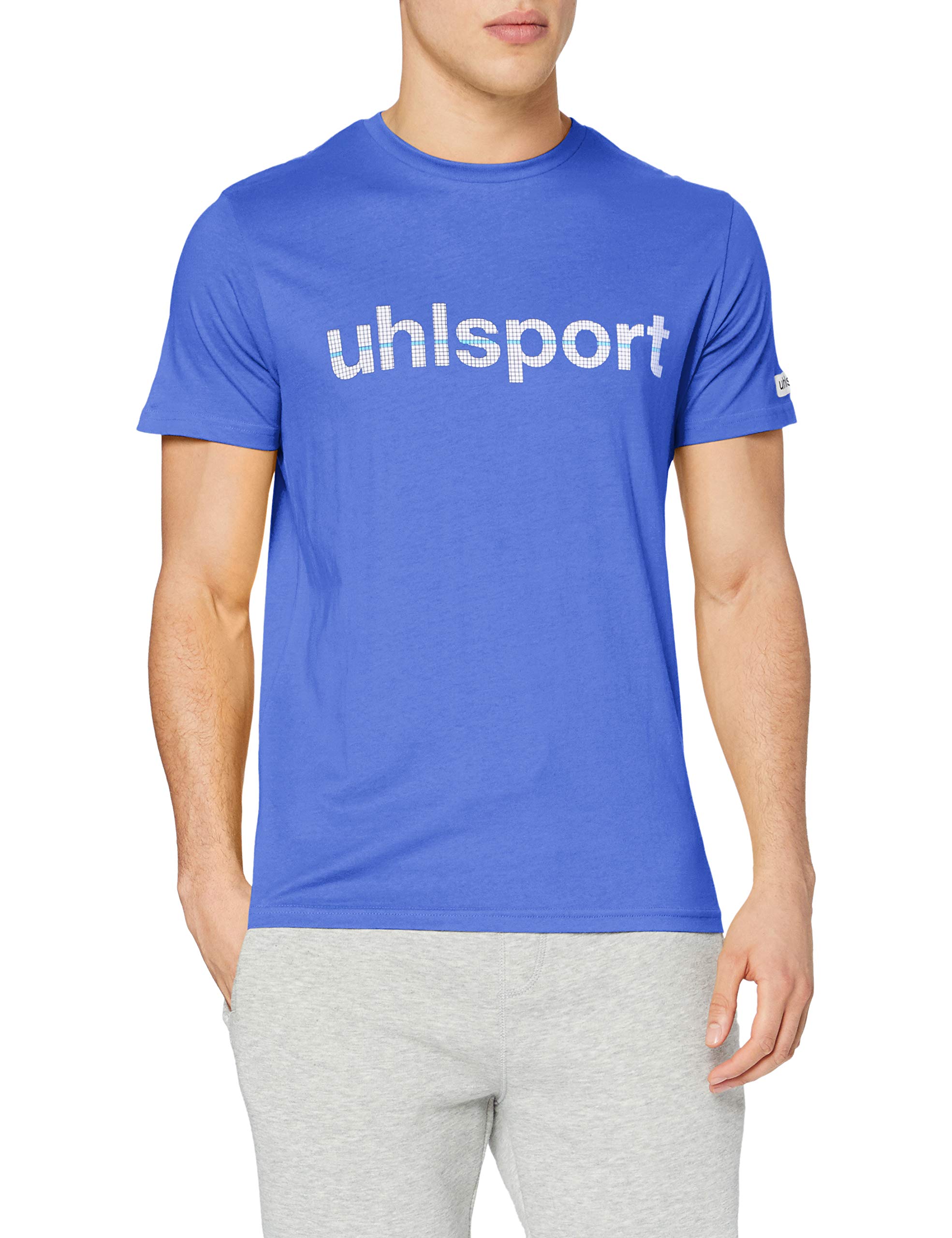 Uhlsport Men Essential Promo T-Shirt Men's T-Shirt - Azurblue, M