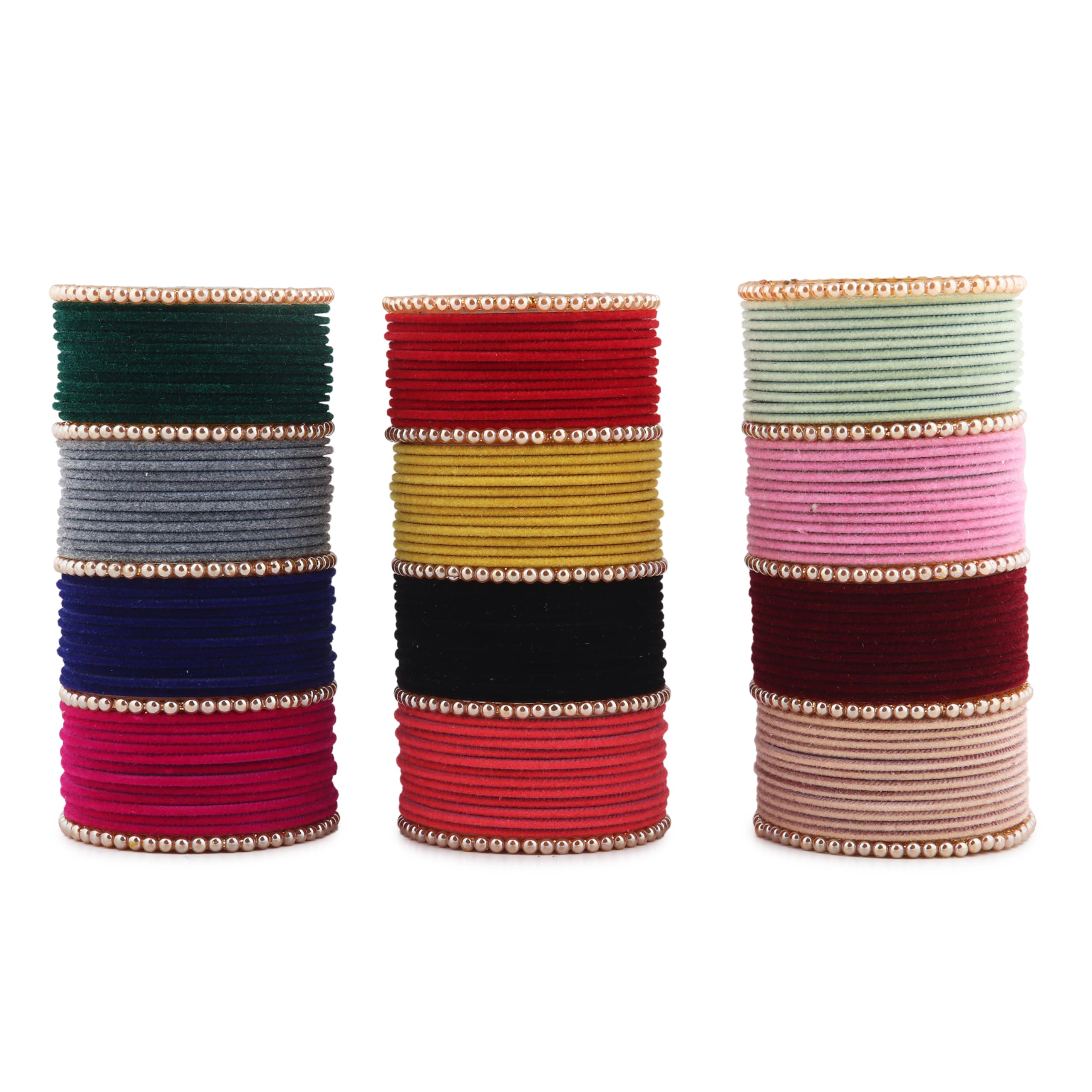 Khannak Jewellery for Women Multi-colour Bangles Set for Women and Girls/Assorted Combo set - 12 metal Bangles of 12 Colours Each| Metal Bangles for Women & Girls for Wedding,Festivals,Occassions,Parties and Celebrations