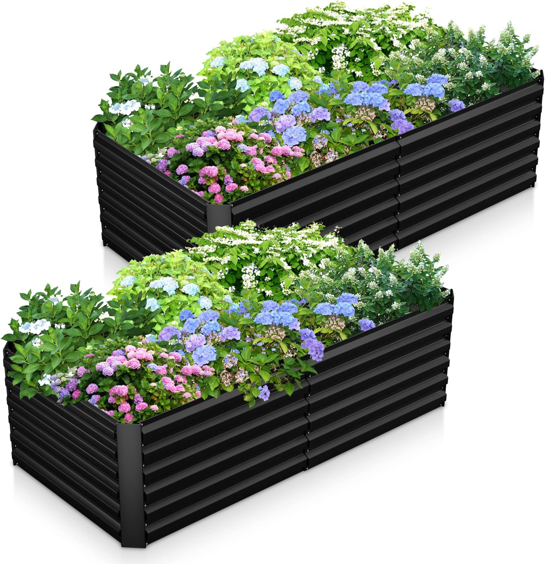 Amazon.com: TOUFUN Raised Garden Bed 8×4×1.5FT, Galvanized Raised ...