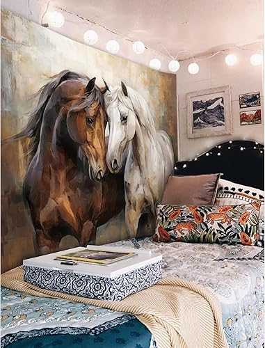 Miniatura 63 de Yookeb Tapiz negro de flores de Matisse de 59 pulgadas de ancho por 51 pulgadas de alto, para colgar en la pared, hojas abstractas, vintage, arte