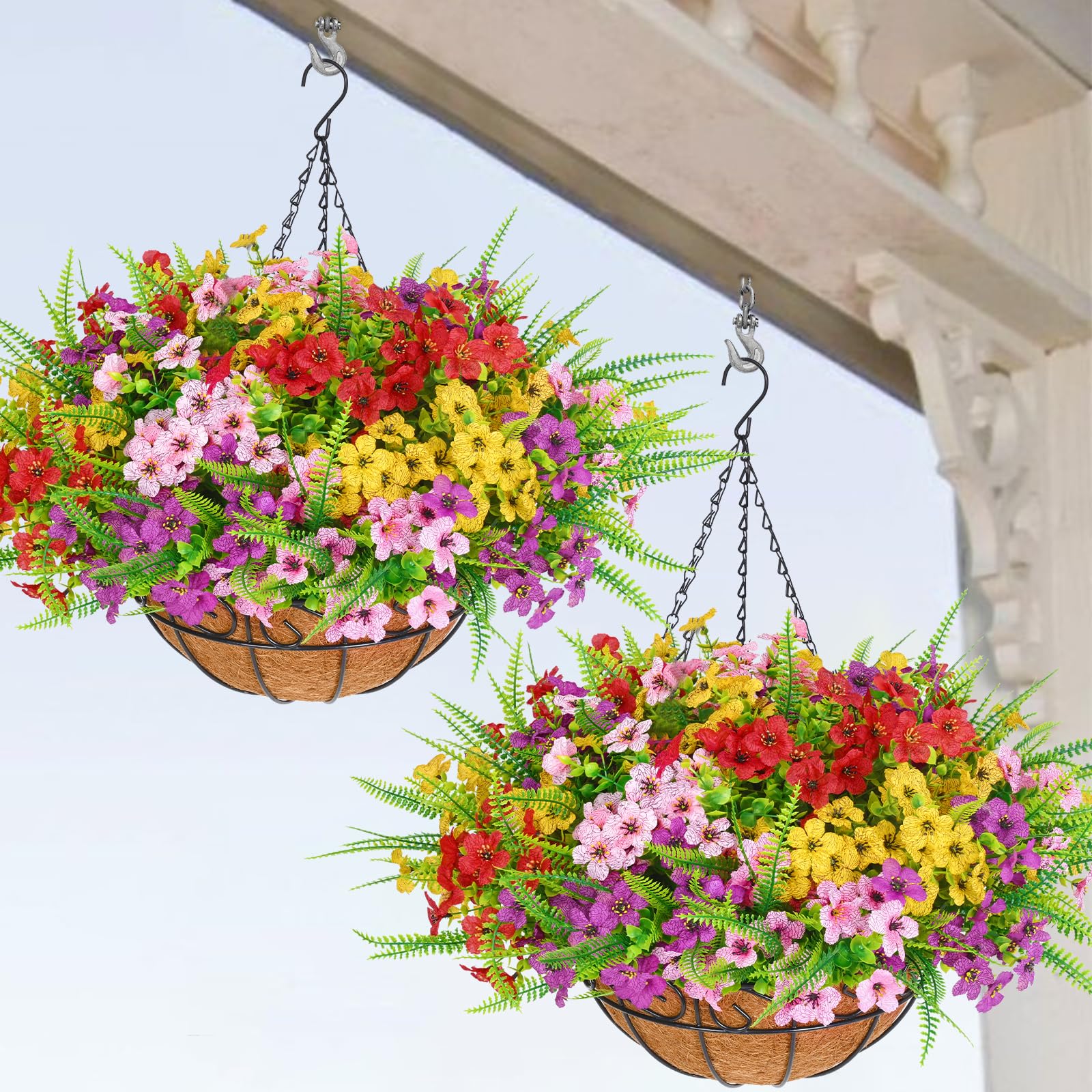 Ve artificiale da appendere simulata da appendere alla parete, fiore finto, fiore di plastica, pianta decorativa, cesto di ve, lavanda, decorazione di nozze  15