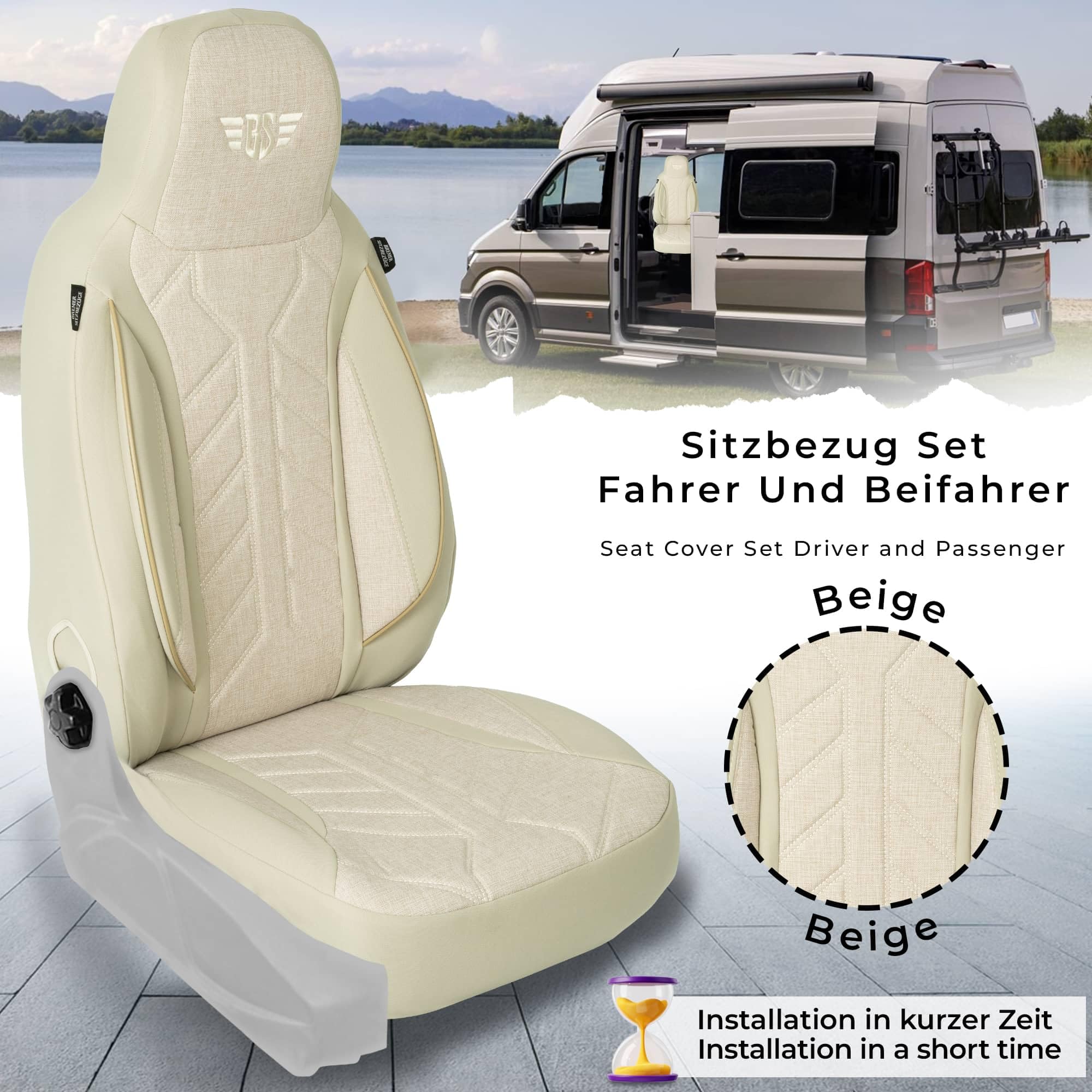 BREMER SITZBEZÜGE Fundas Protectoras para Caravana La Marca Ducato Jumper Boxer PLKT205