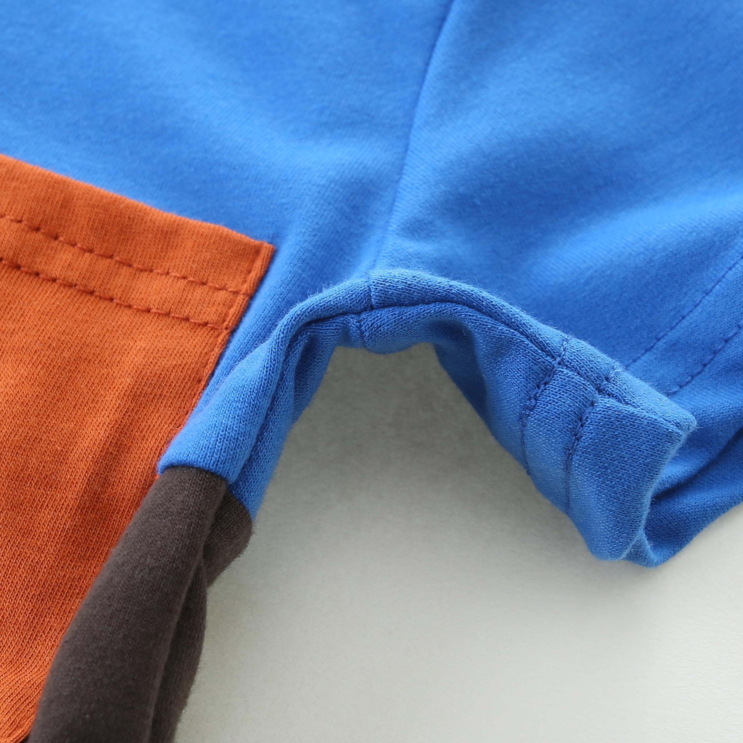 Dziecięcy strój dla chłopców na lato, koszulka + szorty, dwuczęściowy zestaw, na lato, dla dzieci, patchwork, t-shirt + szorty, dwuczęściowy strój dla niemowląt