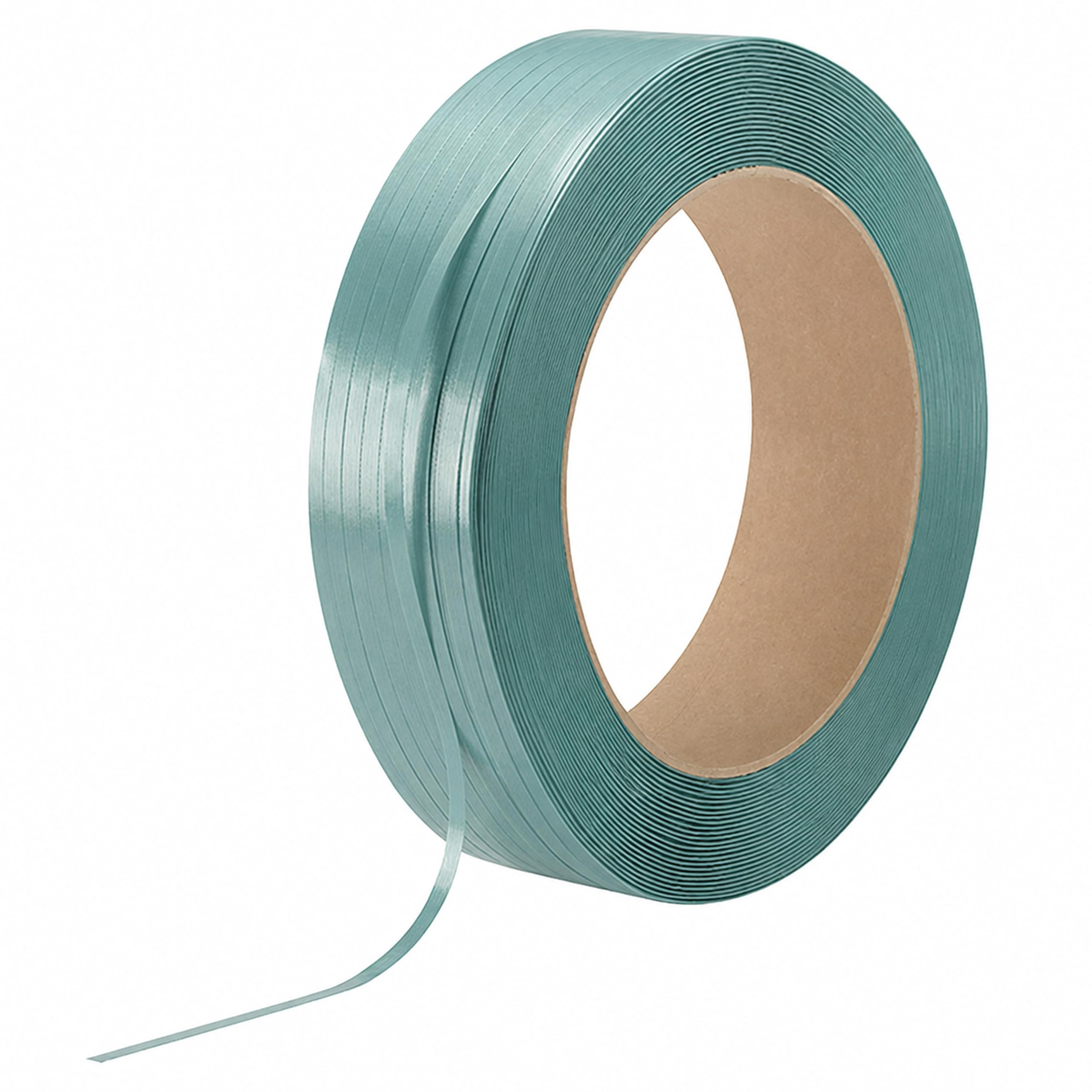 JECO Lot de 1 bobine de feuillard PET vert 12mm x 0.60 x 2500m Ø406mm cerclage manuel