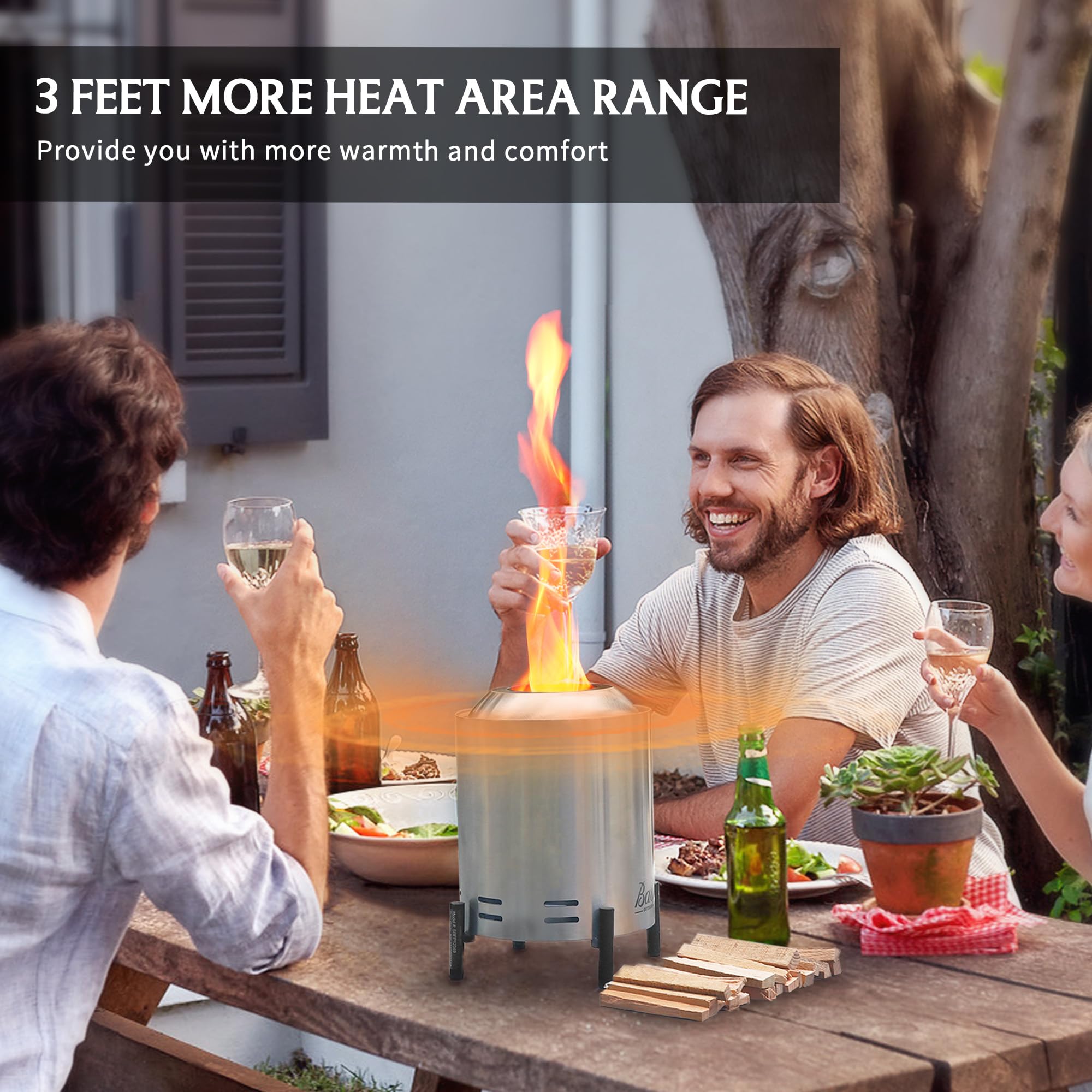 Amazon.com : BALI OUTDOORS 6.5 inch Tabletop Fire Pit Round