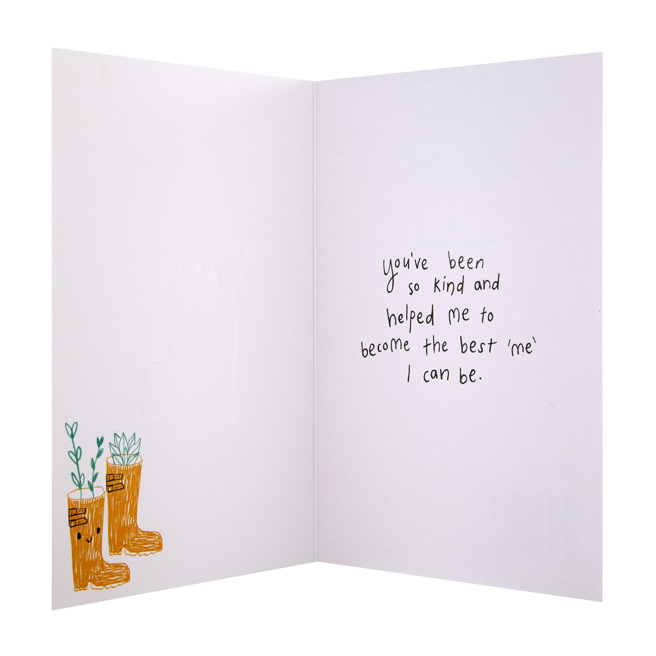 Hallmark Dankeskarte – Niedliches Gummistiefel Design, Inkl. Umschlag