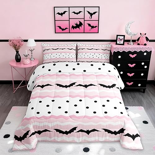 Homewish Juego de edredón geométrico a cuadros tamaño individual, ropa de cama rústica de granja para niños y niñas, decoración de habitación de