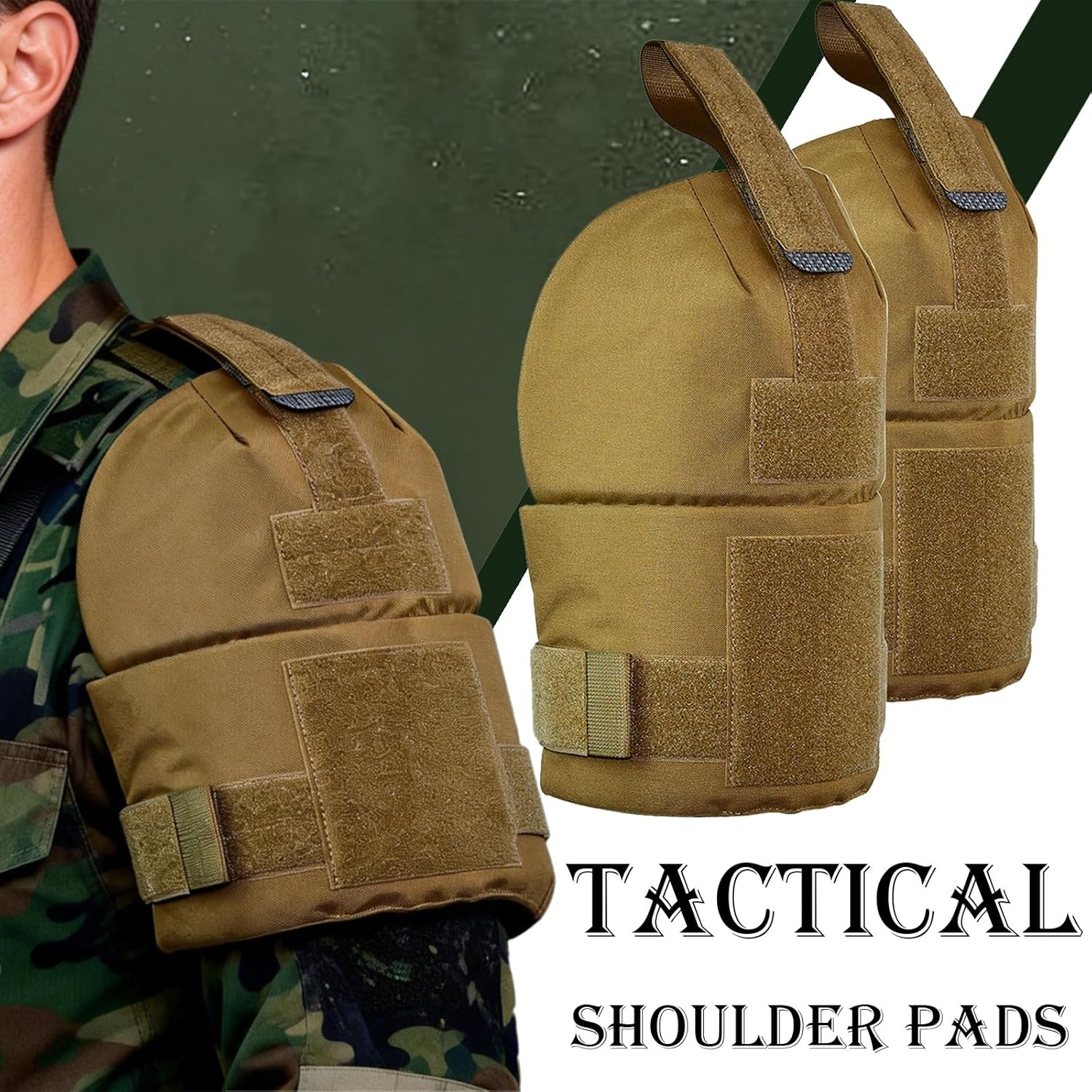 Tactical Shoulder Armor Guard, Generic New Airsoft Paintball Tactical Molle Shoulder Pads, Molle Outer Guards Deltoid Protector Pads