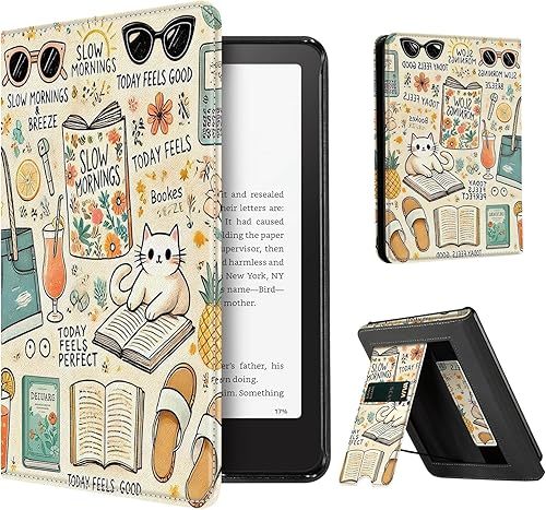 Miniatura 44 de CoBak Funda con soporte para Kindle Paperwhite 12.ª generación 2024 (7") y Kindle Colorsoft Signature Edition - Funda de piel sintética duradera con
