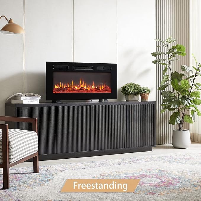 Chimenea Eléctrica Efiretric Grace 36" 3 en 1, Negra, 1500W miniatura 2