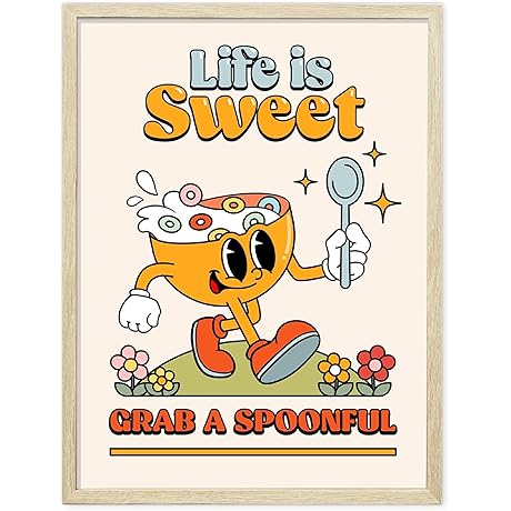 70s Room Decor Retro Wall Poster, a Blast from the Past