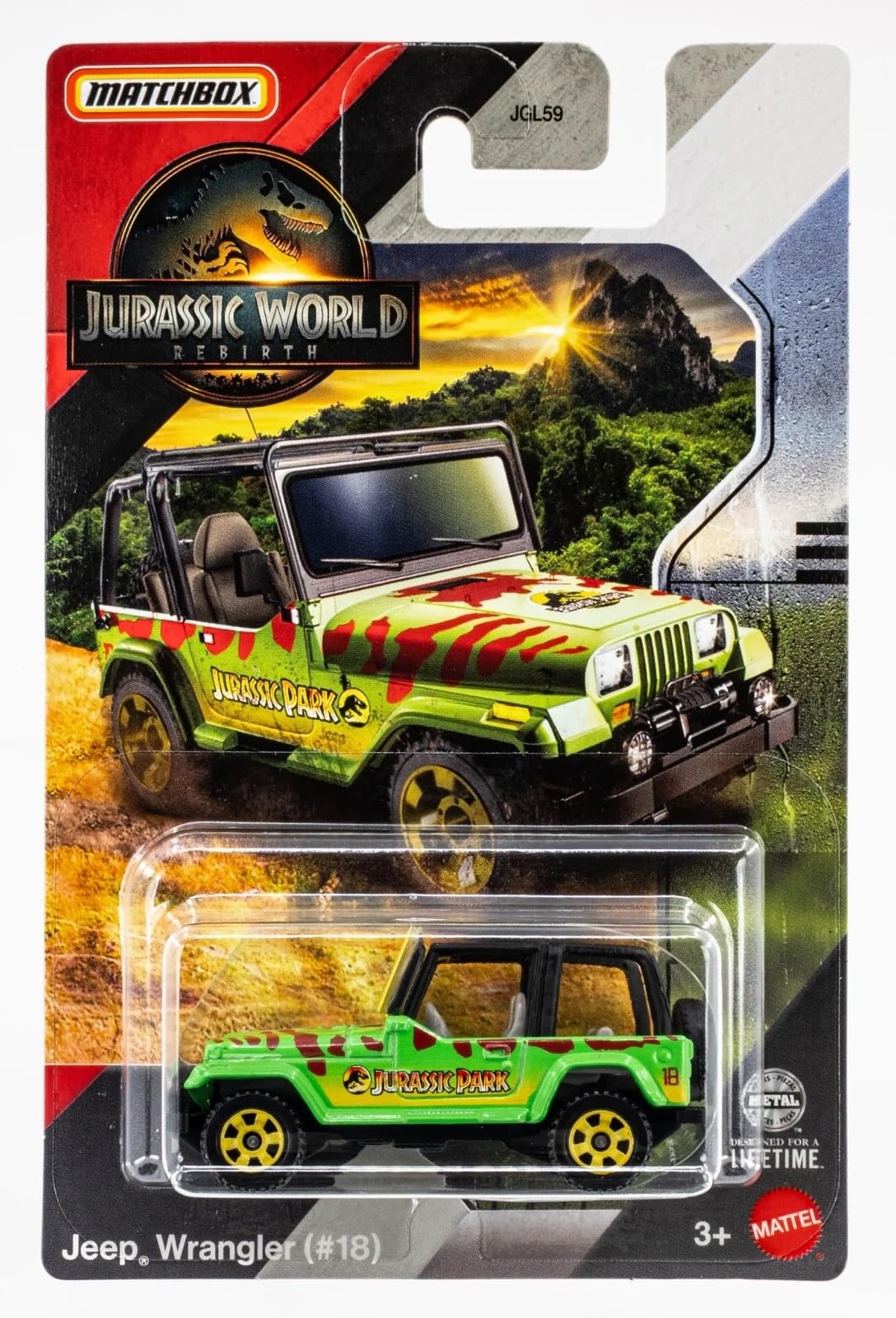 Jurassic World Matchbox Die-Cast Vehicle Set, '19 Jeep Gladiator