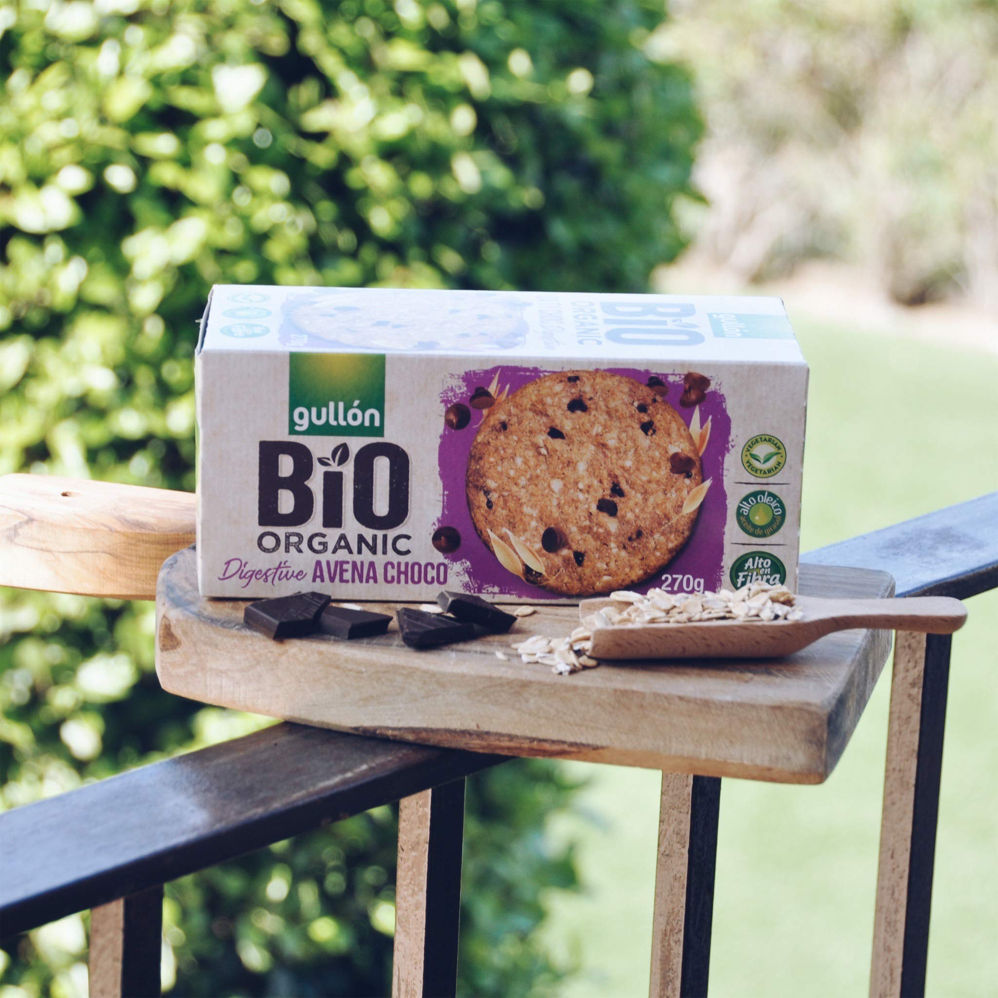 Gullón - Galleta Avena y Chocolate Digestive BIO Organic, 3.240 g, Pack de 12