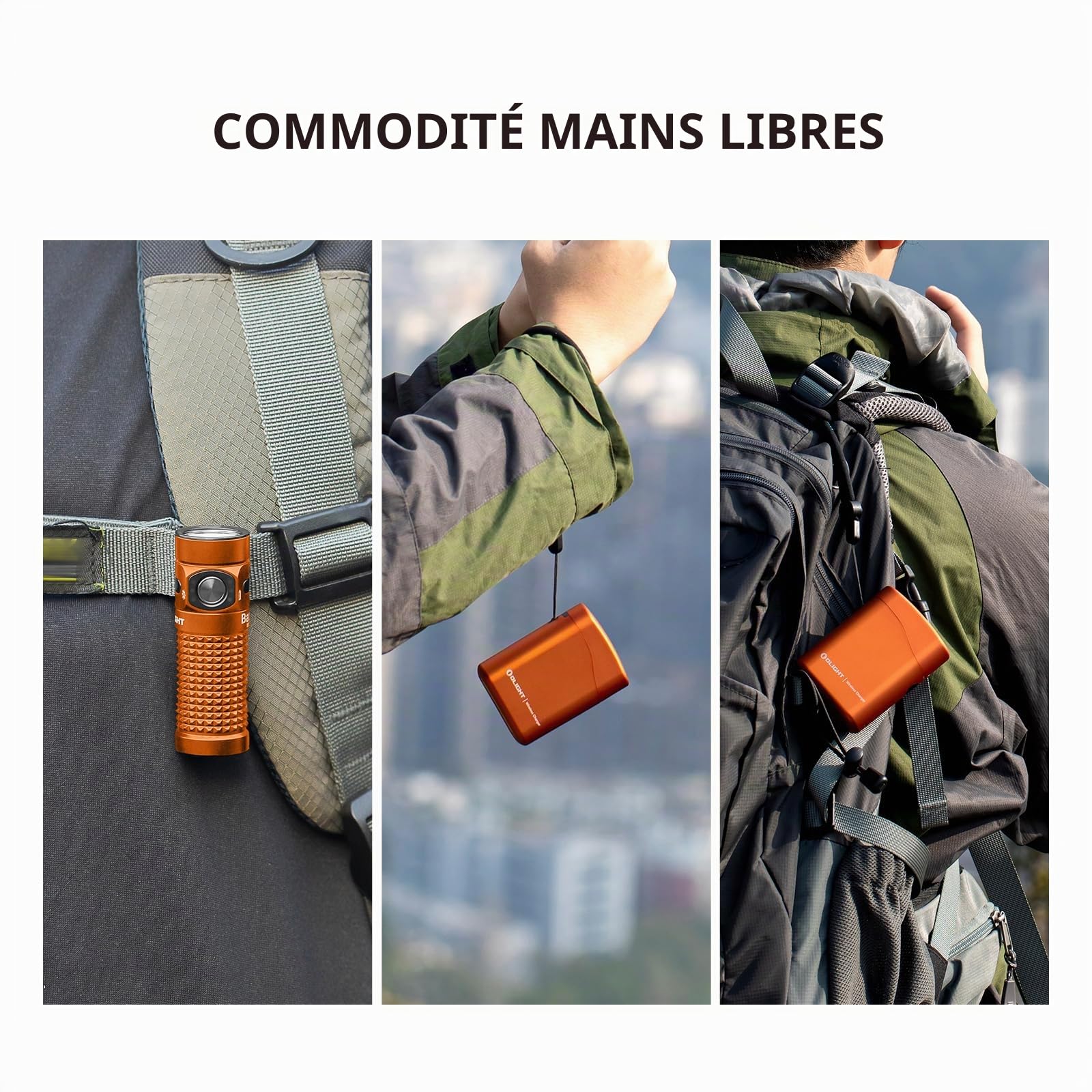 OLIGHT Baton 4 Lampe de Poche Rechargeable LED Étanche Camping Urgence | Jusqu'à 1300 lumens, portée 170 m. Mini lampe torche ultra-lumineuse à 6 modes, autonomie jusqu'à 30 jours, étanche IPX8.