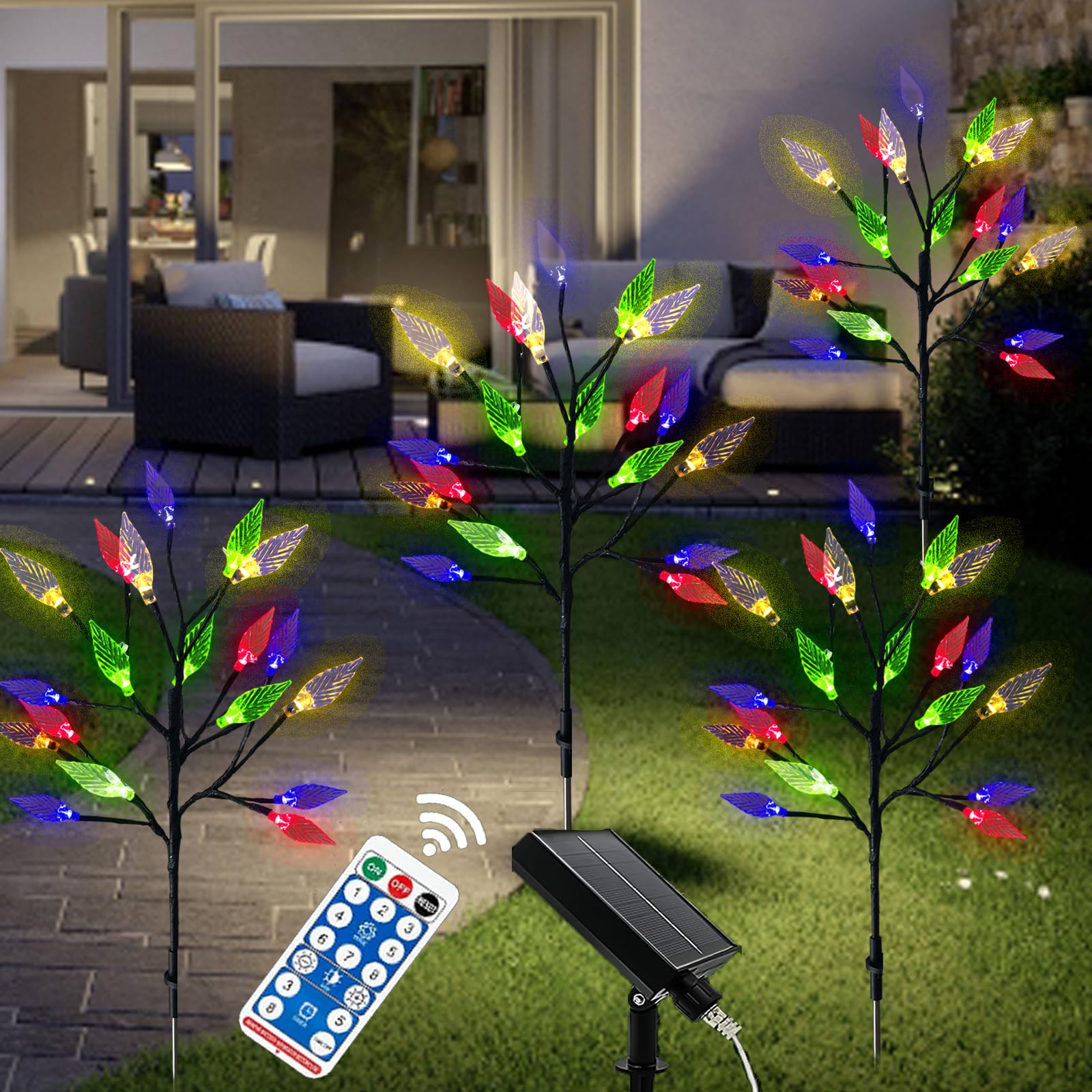 Lampe solaire extérieur 16 LED éclairage de jardin pour chemin et cour - 8