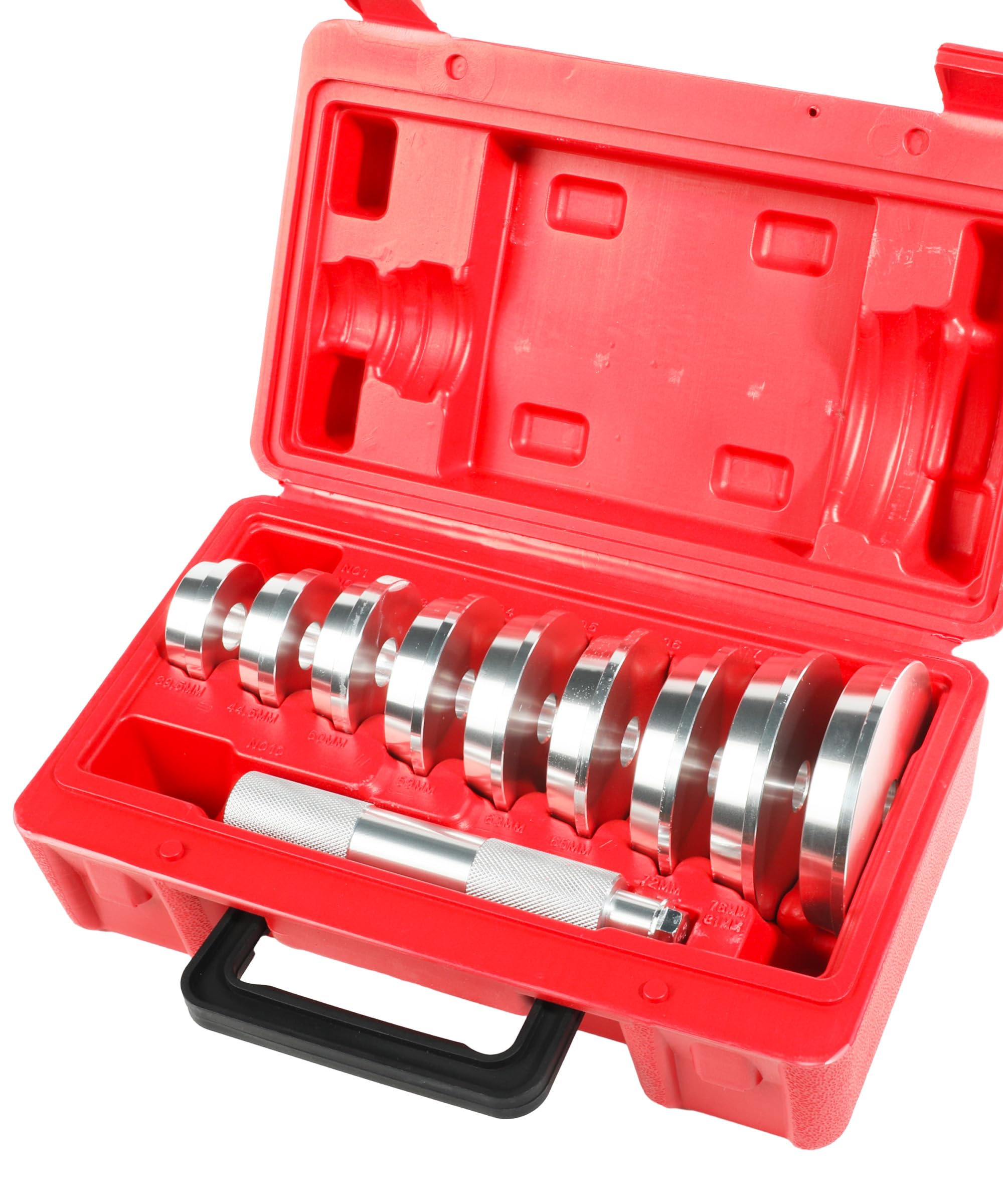 RACOONA Bushing Driver Set, Bearing Race and Seal Driver Set with Seal Driver and 9 Bearing Adapters,Car Accessories Wheel Bearing Tool Seal Installer Bearing Driver Kit for Bearing Installation