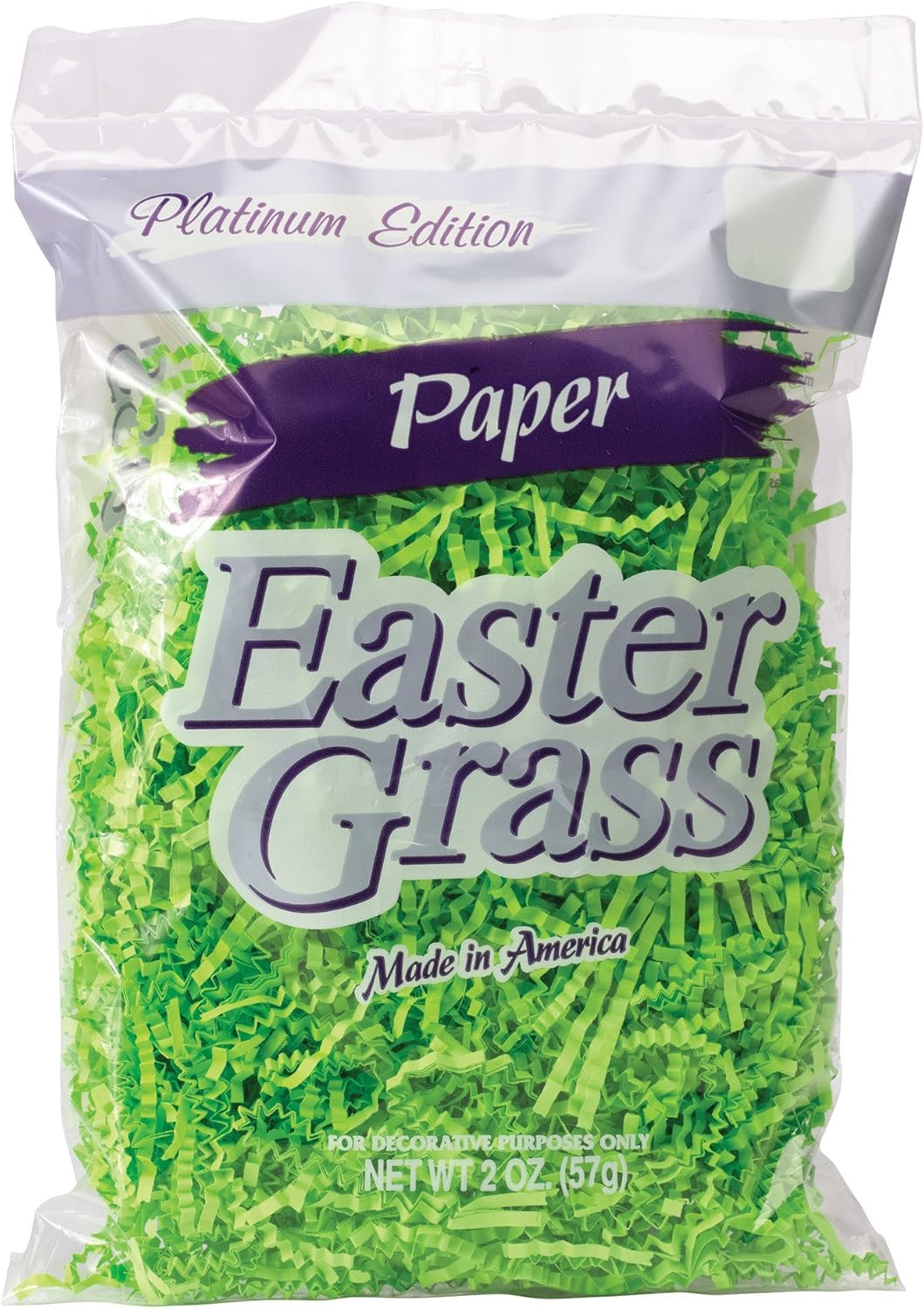 R.J. Rabbit Ruffle Cut Recycled Paper Easter Grass 2 oz (Lime Green) 1245 Health