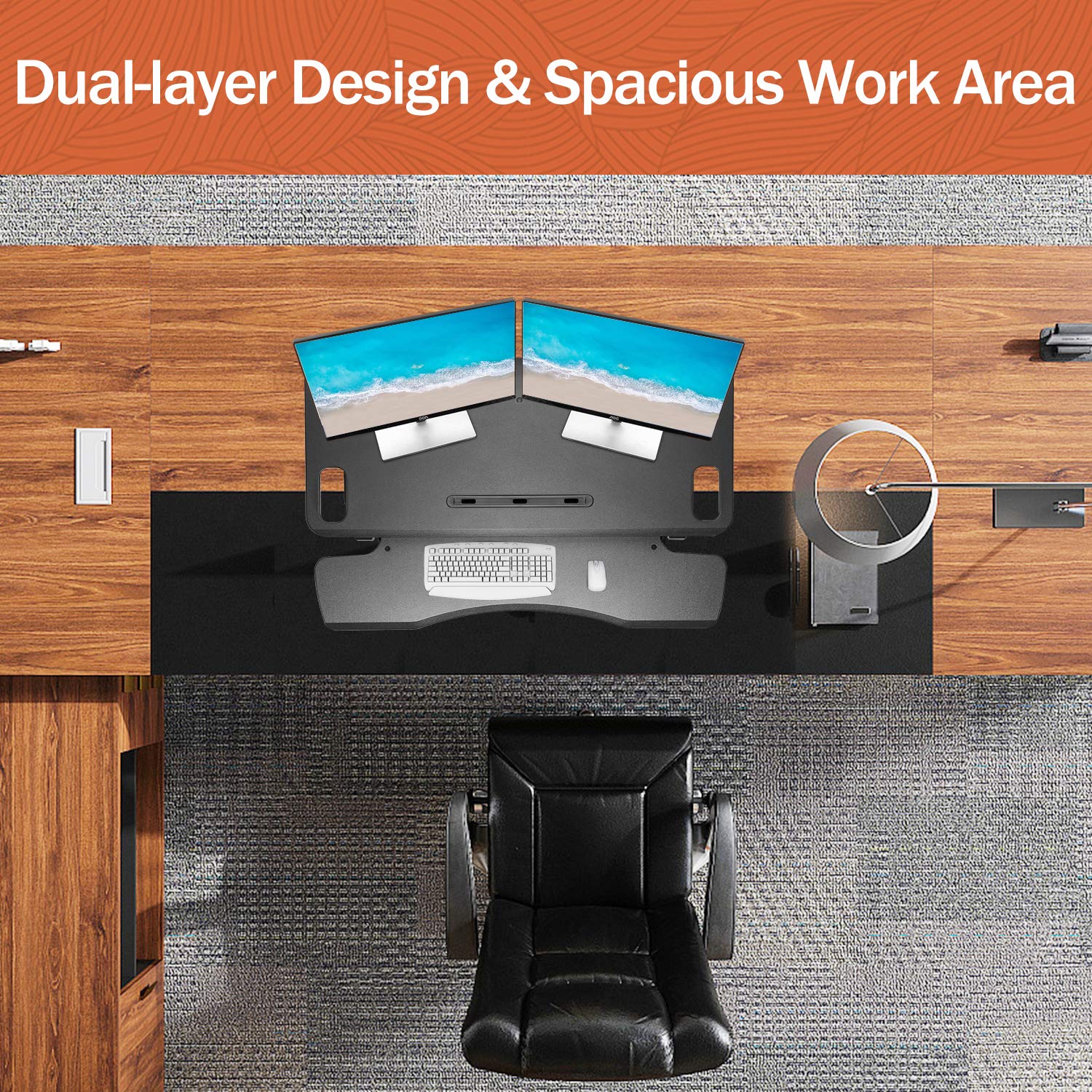 PUTORSEN® Standing Desk Height Adjustable Sit Stand Desk Converter