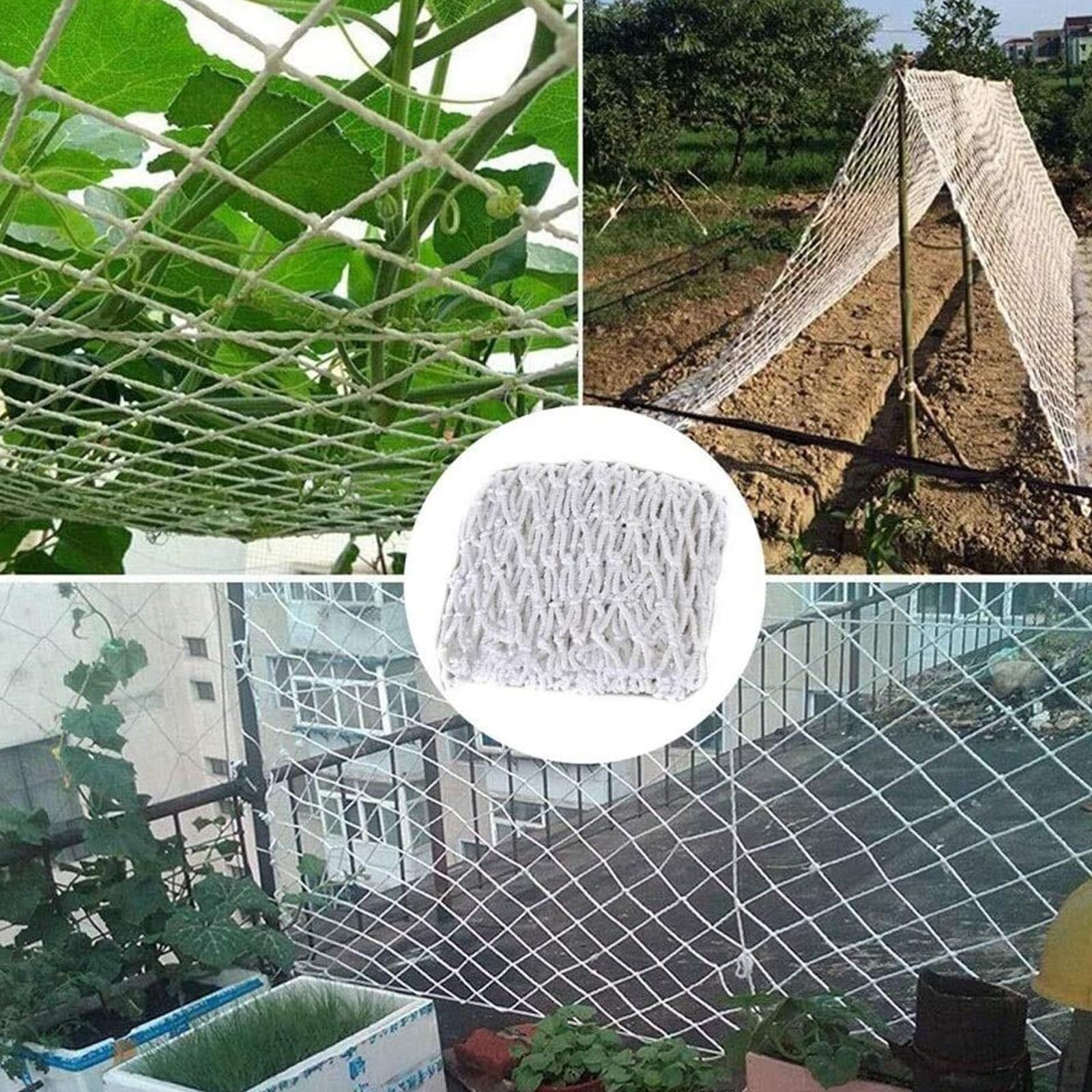 Generico Rete da Arrampicata per Esterni 7x30FT, Rete di Sicurezza Bianca per Gatti e Animali Domestici, Diametro della Corda 0,6 cm, Protezione per Scale e balconi, Ideale per patii Interni e ringhi