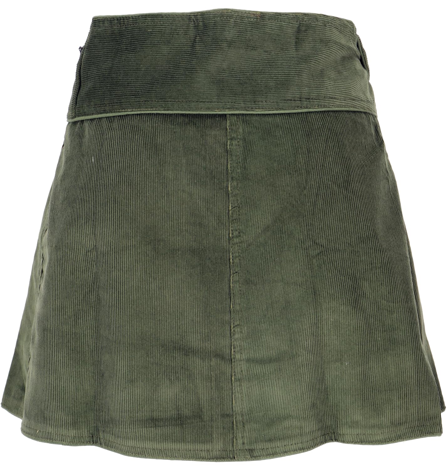GURU SHOP Wickelrock, Cord Minirock, Slim Fit, Baumwolle, dunkelblau | Minirock mit Reißverschlusstaschen, verstellbar, langlebig, modisch