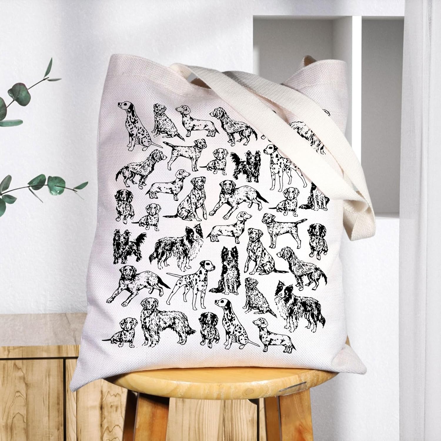 Miniatura 5 de Bolsa de lona para amantes de los perros, bolsa de comestibles para perros, regalos para los amantes de los perros, regalos para mujeres, bolsa