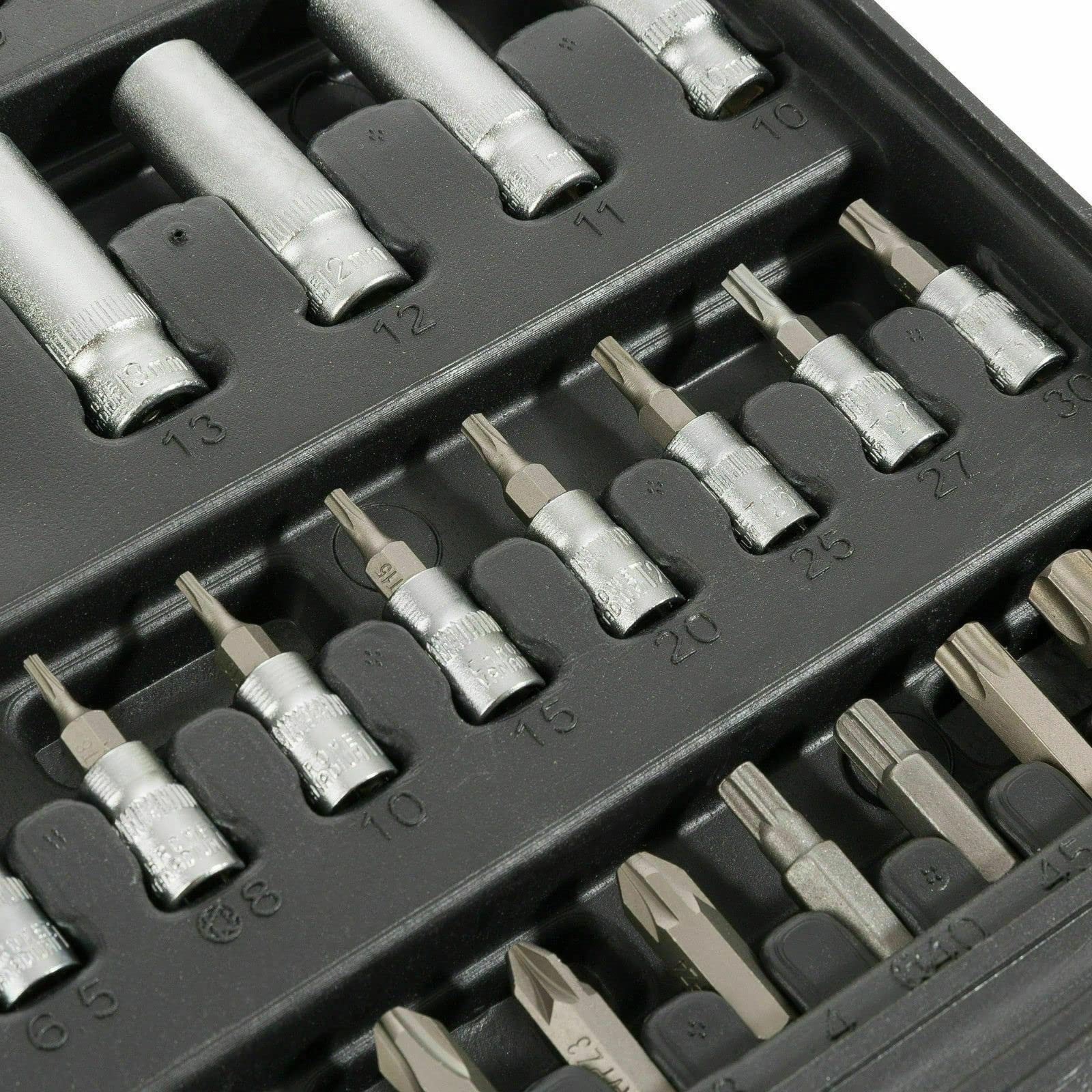 SVE MALETIN DE HERRAMIENTAS 108 PIEZAS CARRACA 1/2" 1/4" JUEGO DE LLAVES, VASO, PUNTAS Y CARRACAS