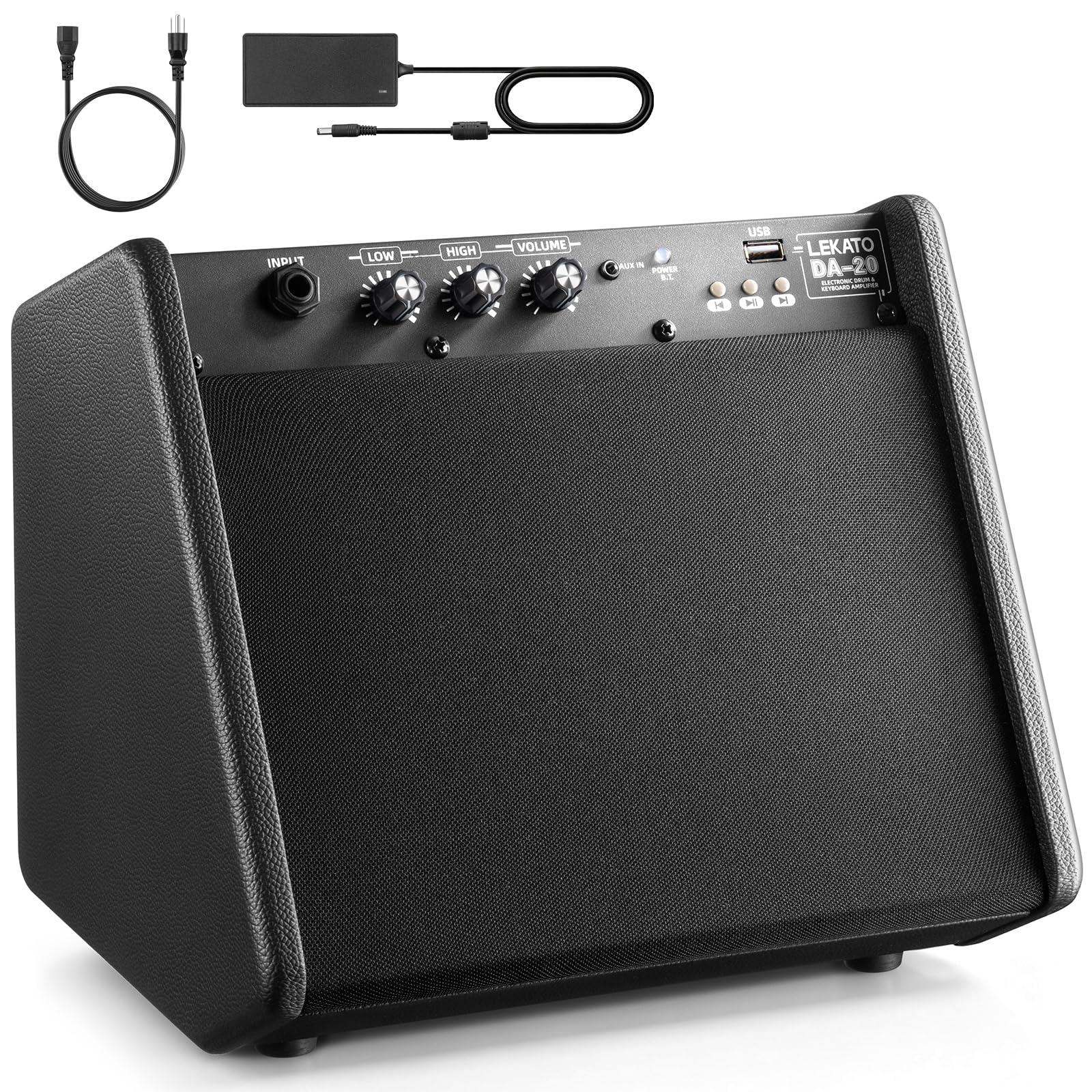 LEKATO DA-20 20W Electronic Drum Amplifier Keyboard Amp