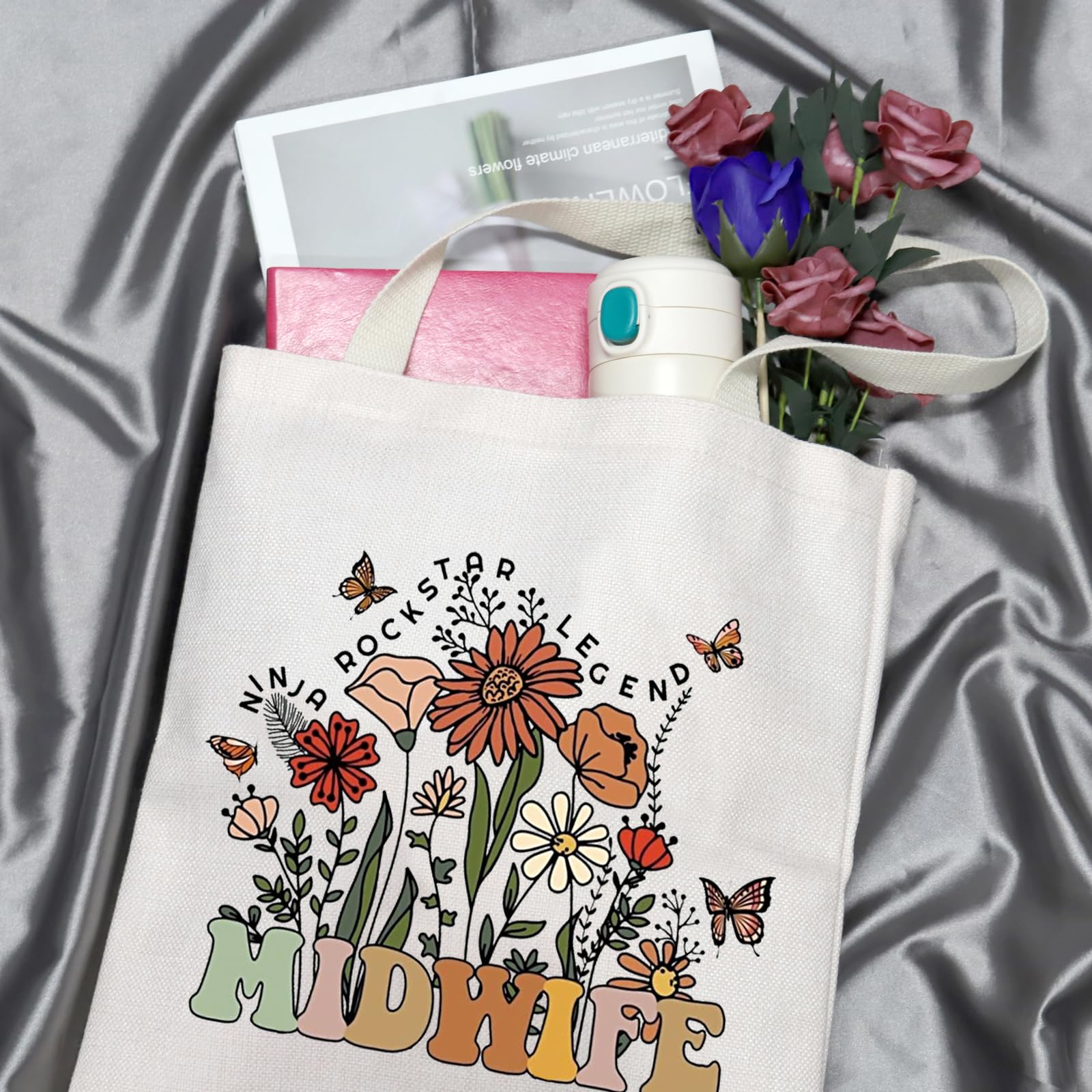 GJTIM Midwife Gift Doula OB Nurse Obstetrician Gift OBGYN Midwife Appreciation Gift Midwife Tote Bag