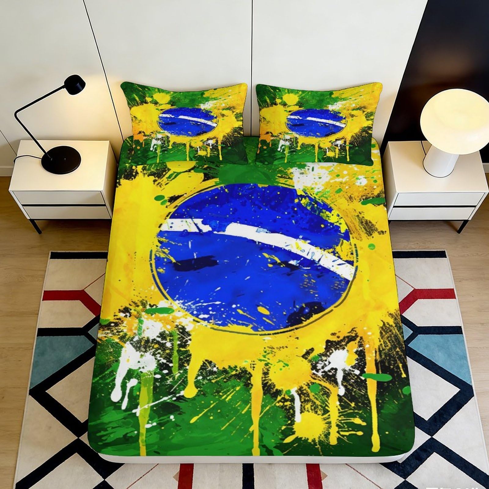 3D Printed Fantasy Tree Fitted Sheet Microfiber Non-Slip Deep Pocket Nature Mattress Fitted Cover Full Wrap Washable Bedding 90x200x25cm