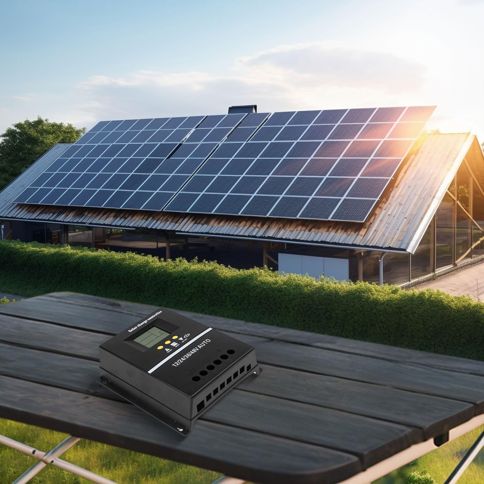 MPPT Solar Laderegler 200A 12V/24V/36V/48V LCD Display Regler für Wohnmobil Camping Boot Solar System