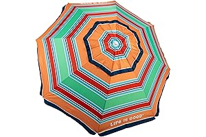 Rio Brands 7 Foot Beach Umbrella with Sand Anchor