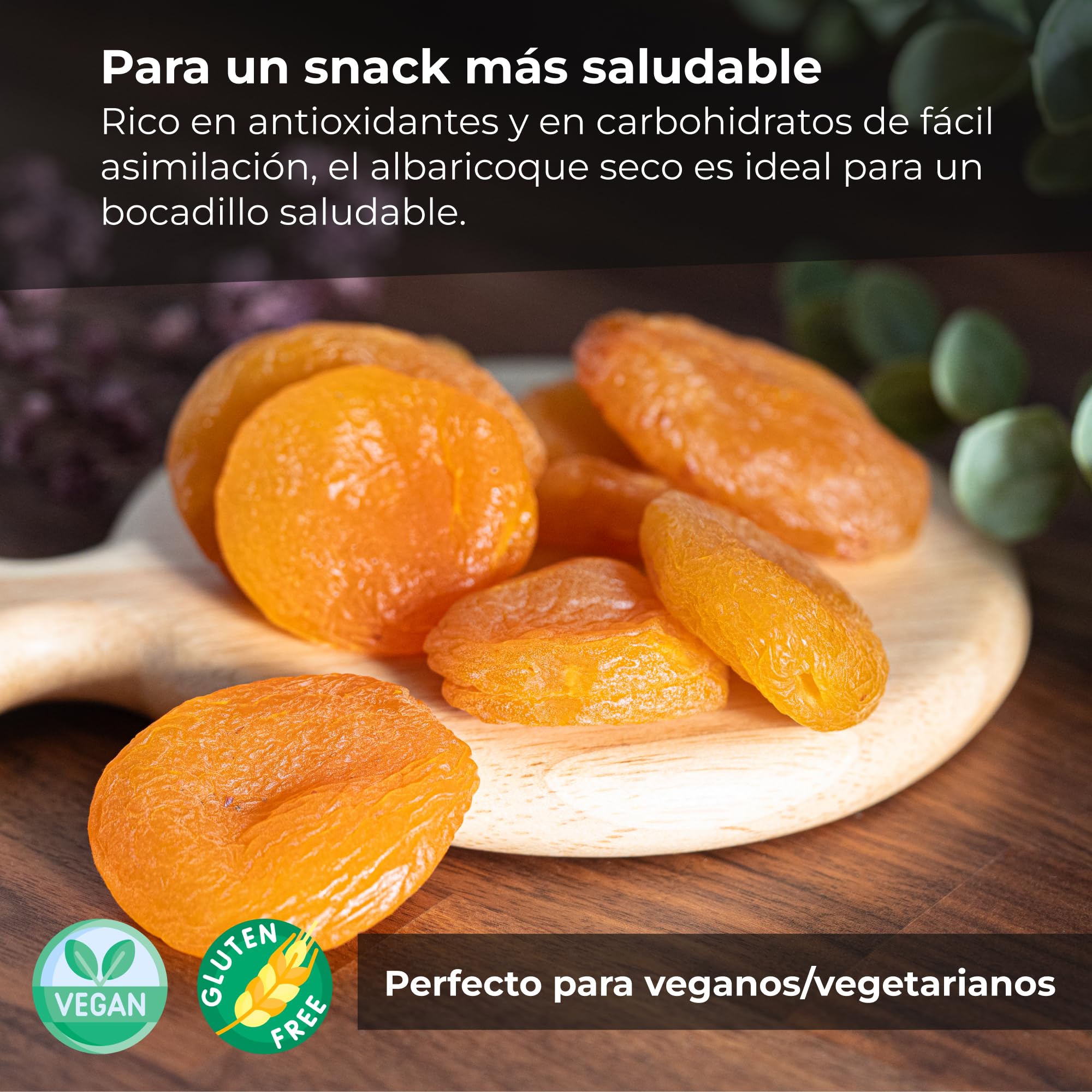 Albaricoques Secos | 1Kg Orejones de Albaricoques | Desecados y Nutritivos | Fruto Saludable de Gran Calibre | Sin Azúcar | Alto en Fibra | Sin Gluten | Vegano y Vegetariano | Dorimed