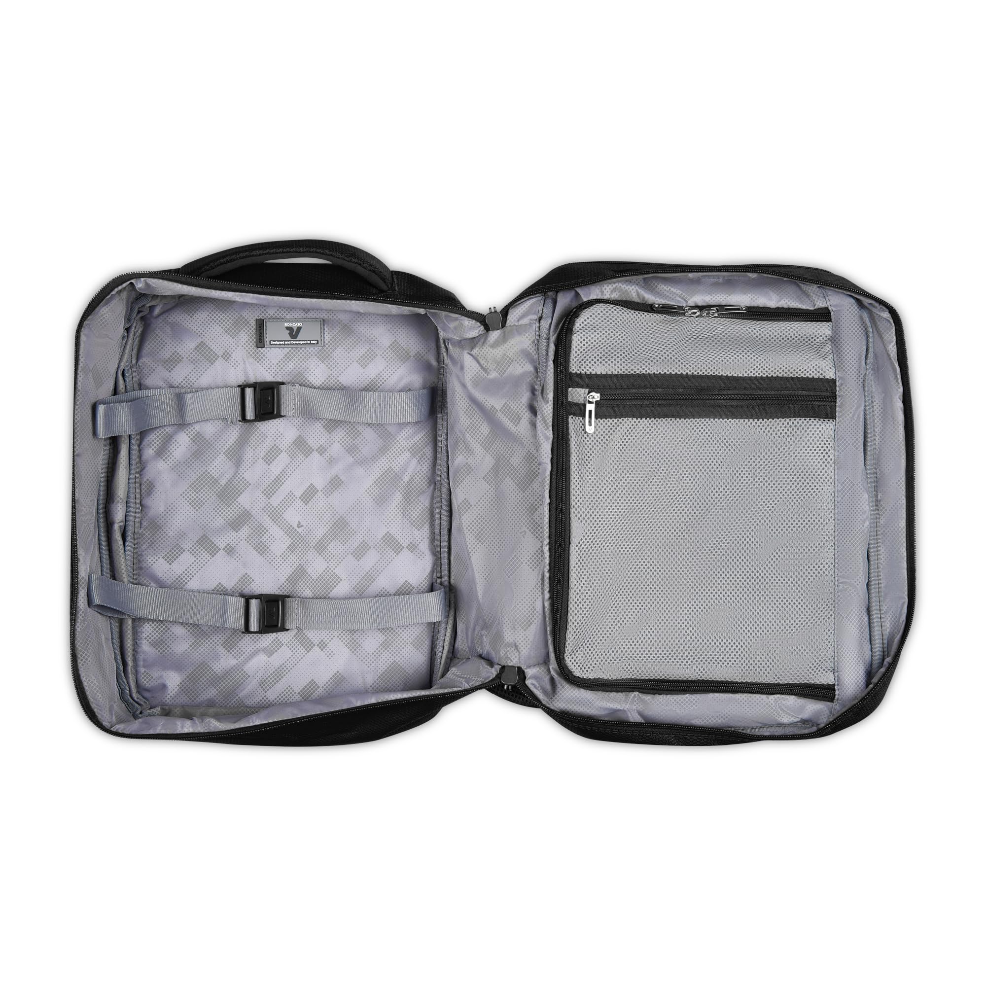 Roncato IRONIK 2.0 Ryanair Zaino da viaggio 40x25x15/20 cm Espandibile - Nero