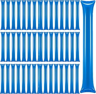 Civaner 48 Pcs Christmas Thunder Stick Team Spirit Boom Stick Cheering Stick Plastic Cheerleading Spirit Stick Clapper Inflatable Noise Maker Sports Supply(Blue)