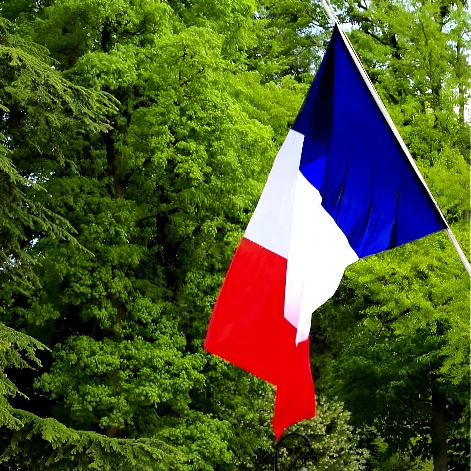 France Flag 3x5 Outdoor Made in USA - Double Sided Heavy Duty Vivid Color French National Flags with 2 Brass Grommet