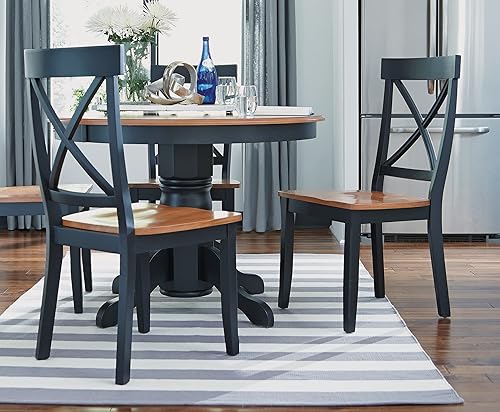 Miniatura 8 de Homestyles Blair - Par de sillas de comedor 18-45 pulgadas de ancho 22-14 pulgadas de profundidad 38-38 pulgadas de alto negro