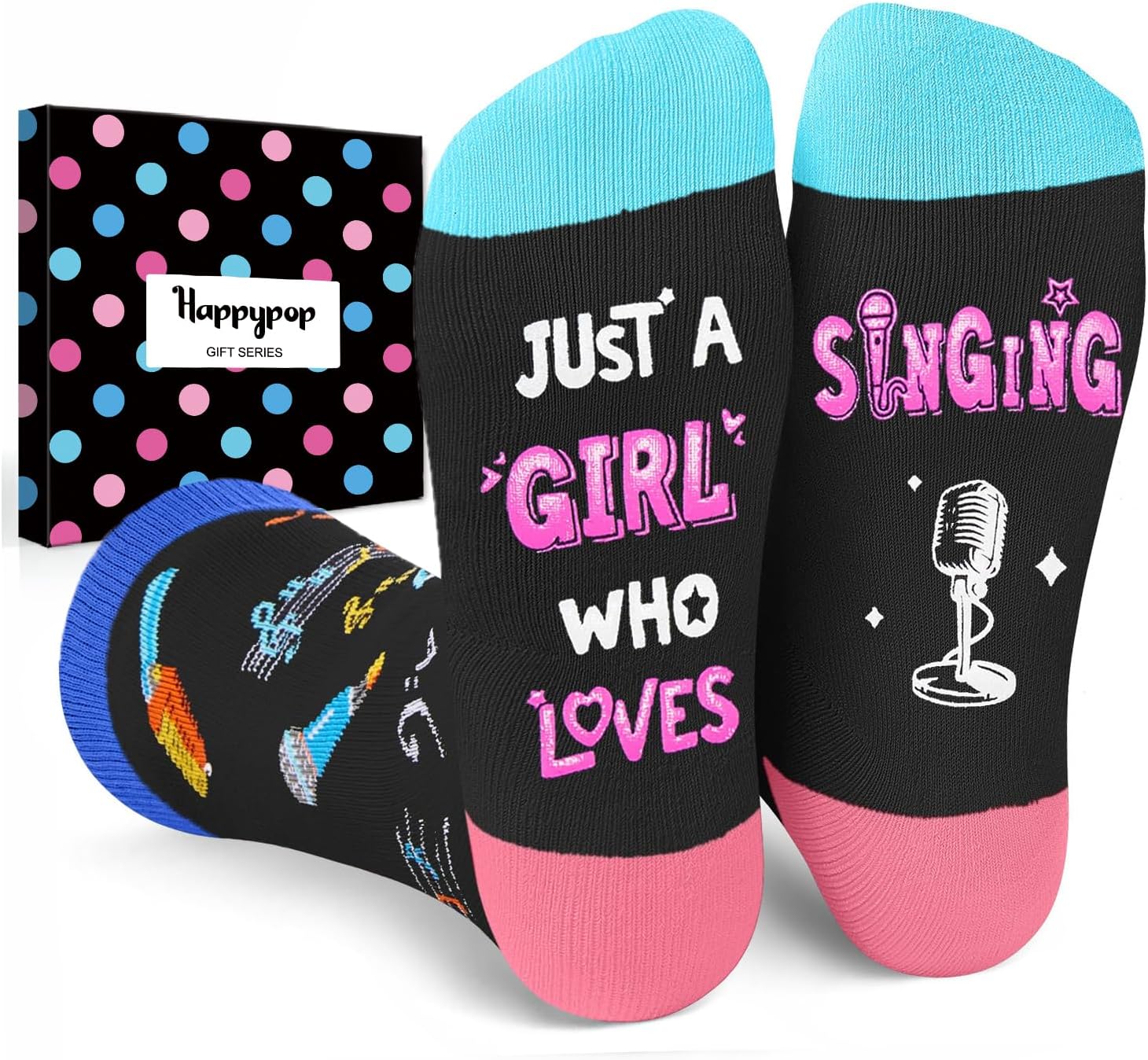 HAPPYPOP Music Gifts for Teen Girls - K Pop Music Socks for Women Singers Kpop Fans Lovers
