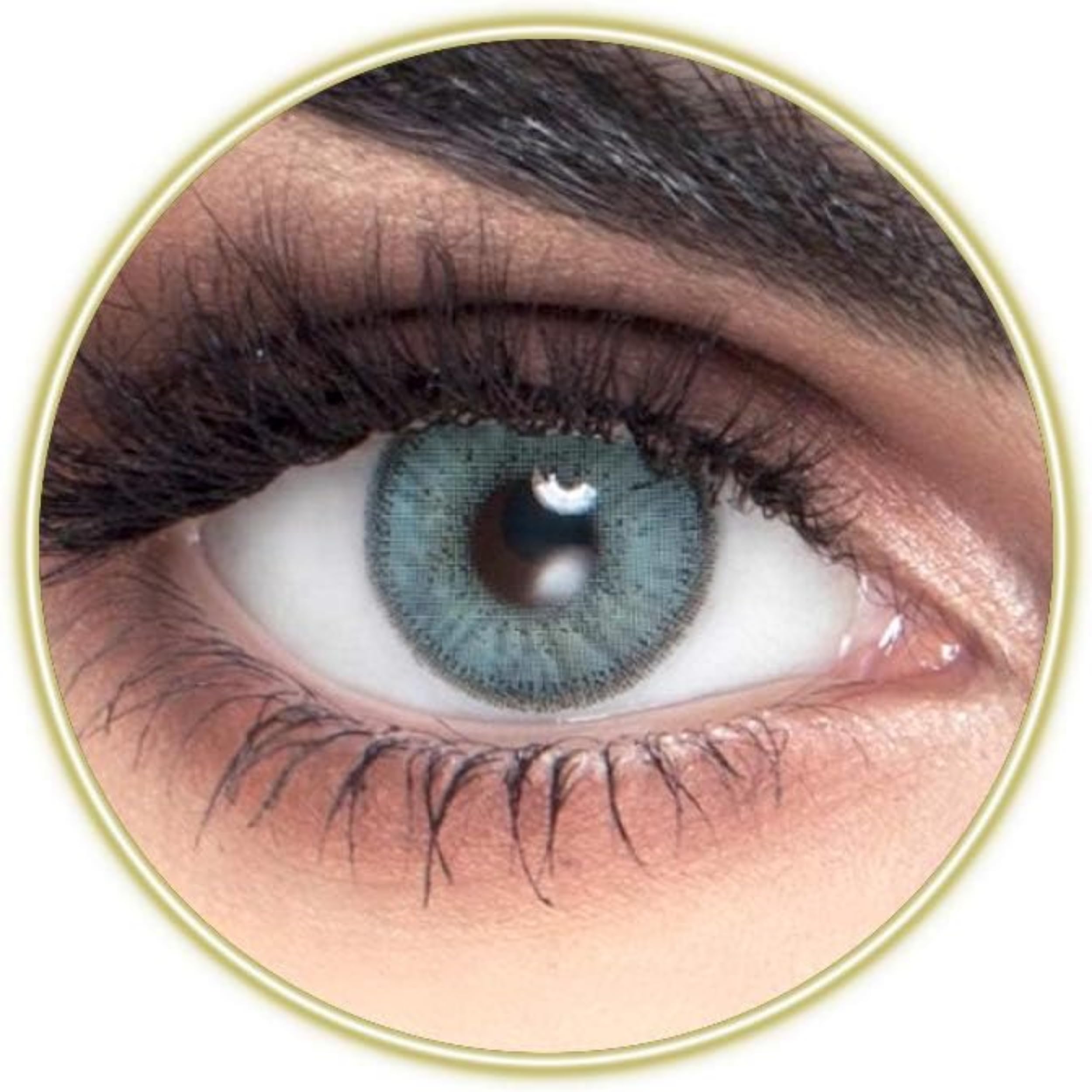 MyLens Light Blue Contact Lenses, Original Unisex MyLens Cosmetic Contact Lenses, 6 Months Disposable, Light blue Color