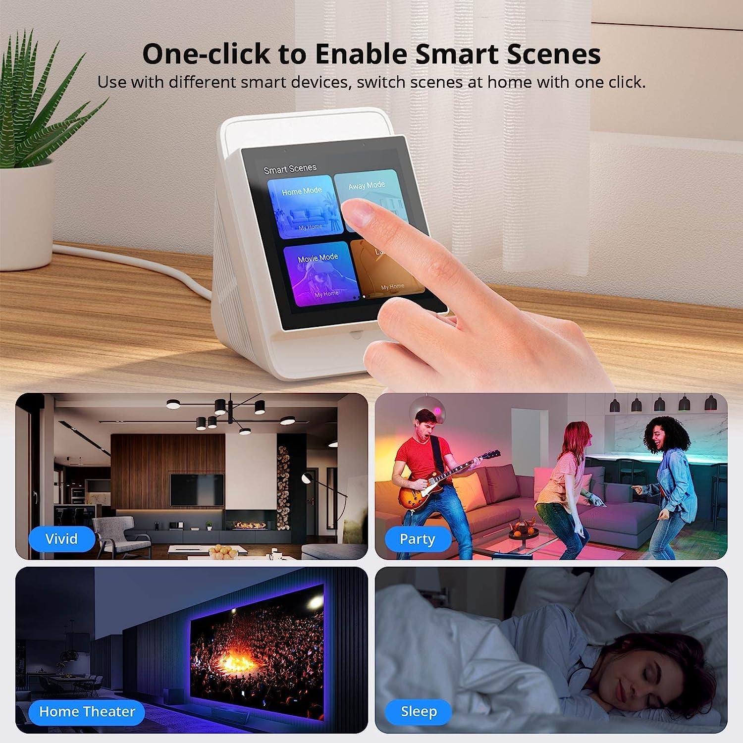 NSPanel Pro Smart Scene - Interruptor de pared, color blanco