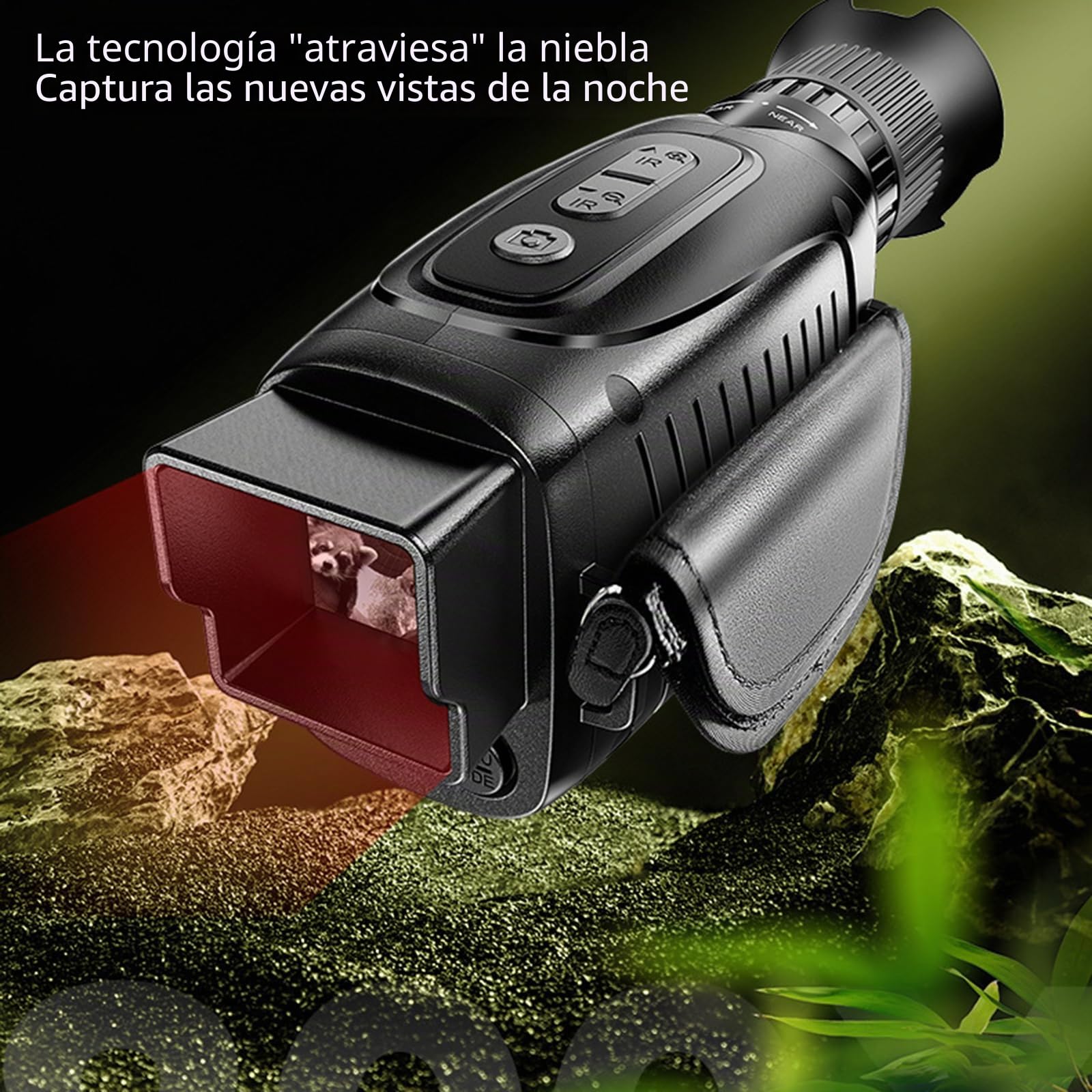 Monocular portátil de imagen térmica de día y noche, 7 modos ajustables, 1080P, para vigilancias de camping, dispositivo portátil de visualización nocturna