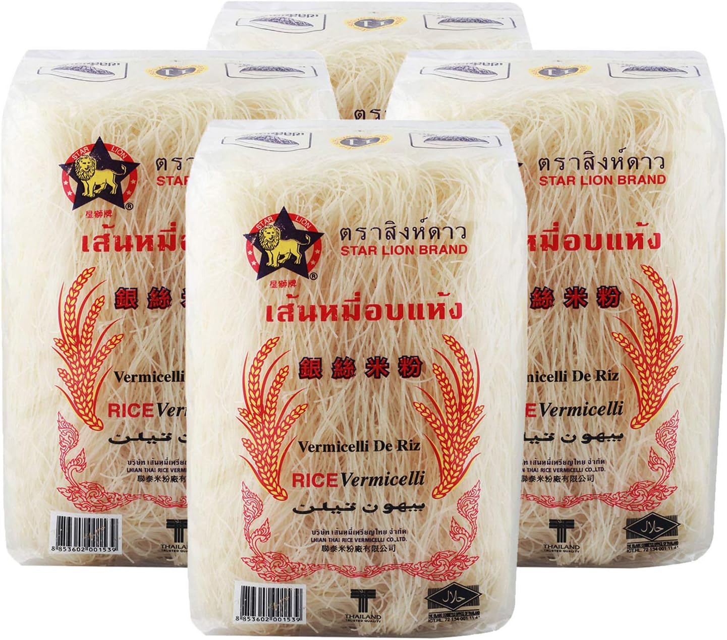 Star Lion Rice Vermicelli - 4 Pack, 4 x 200 g